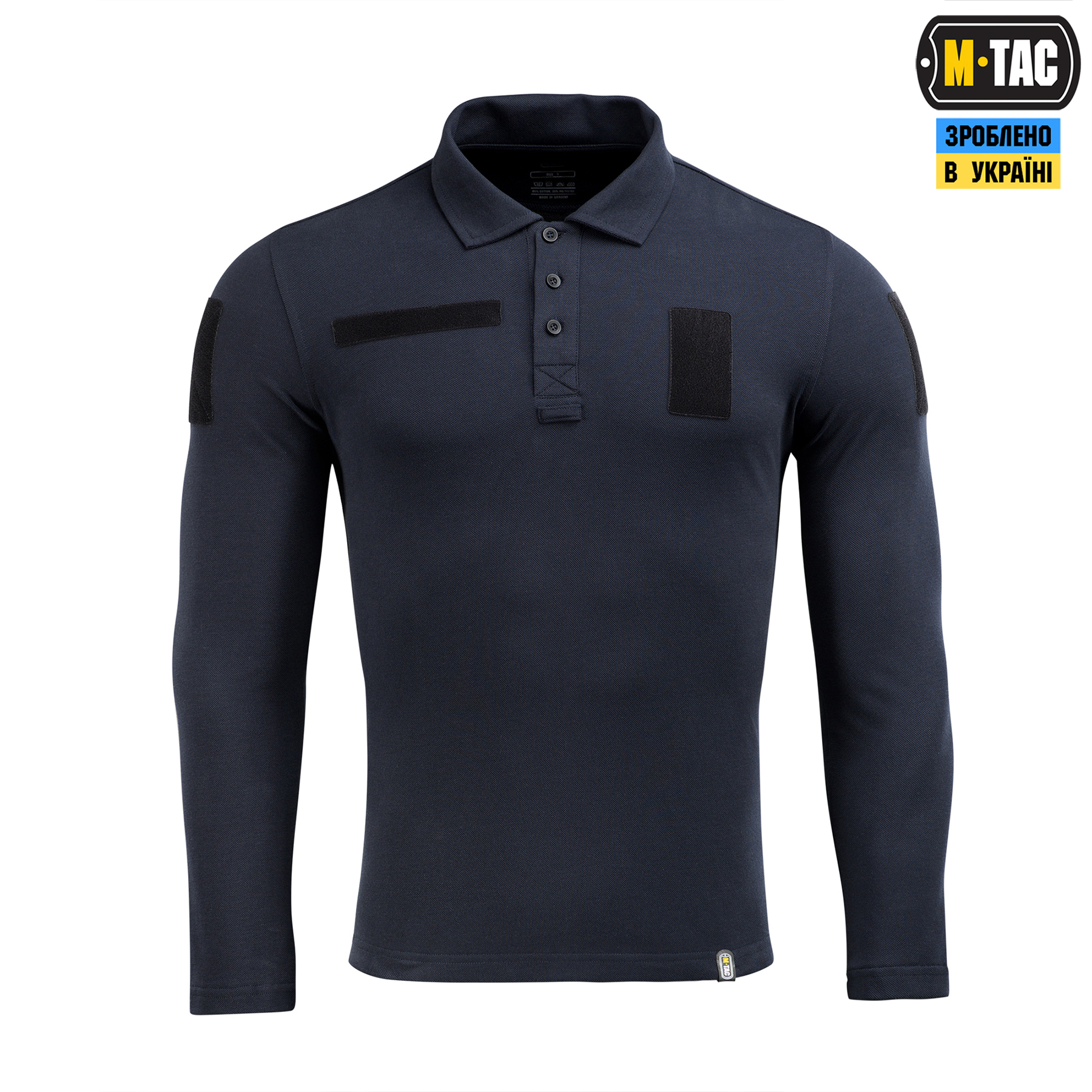 M-Tac поло тактическое длинный рукав 65/35 Dark Navy Blue — 3