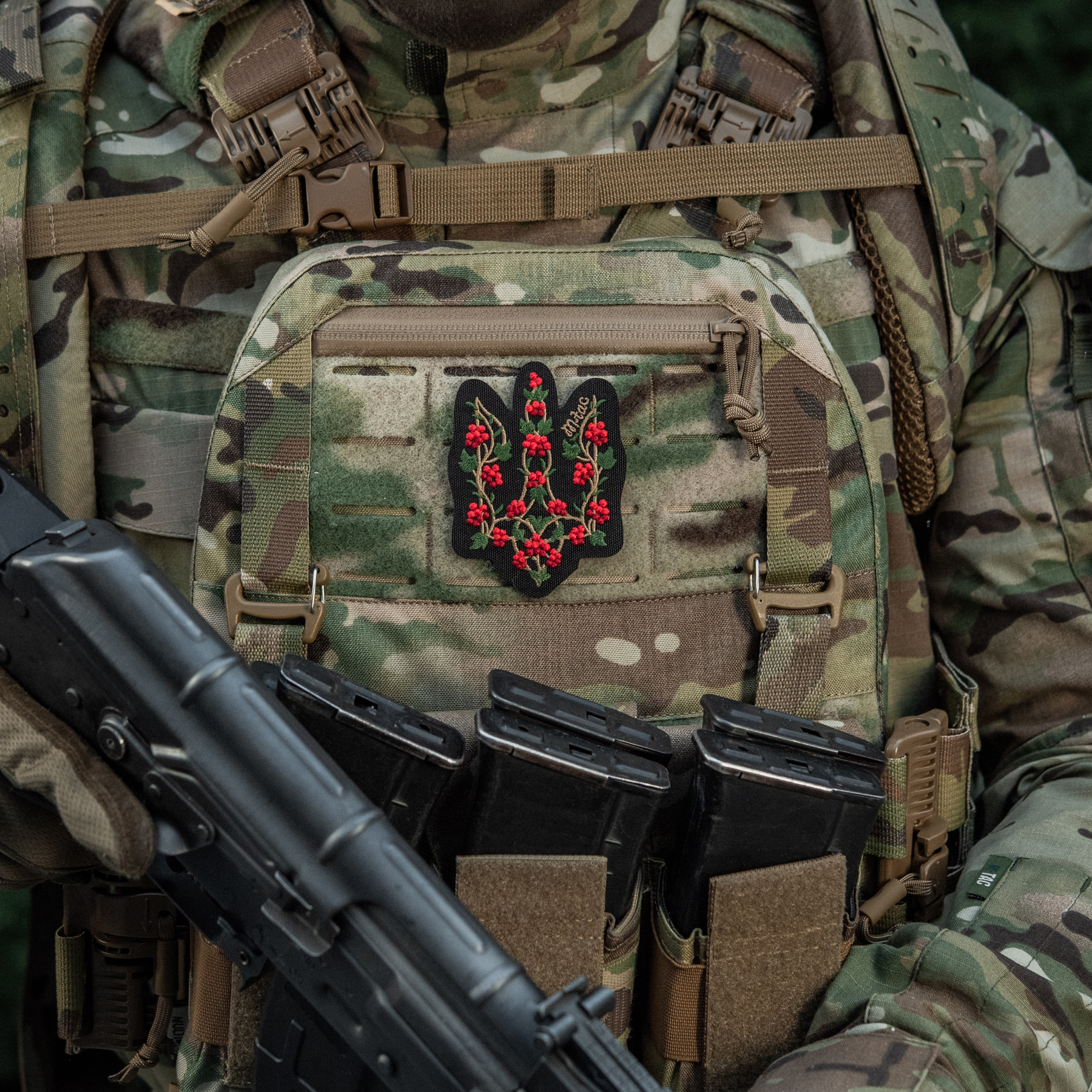 M-Tac нашивка Тризуб калина (вишивка) Black — 7