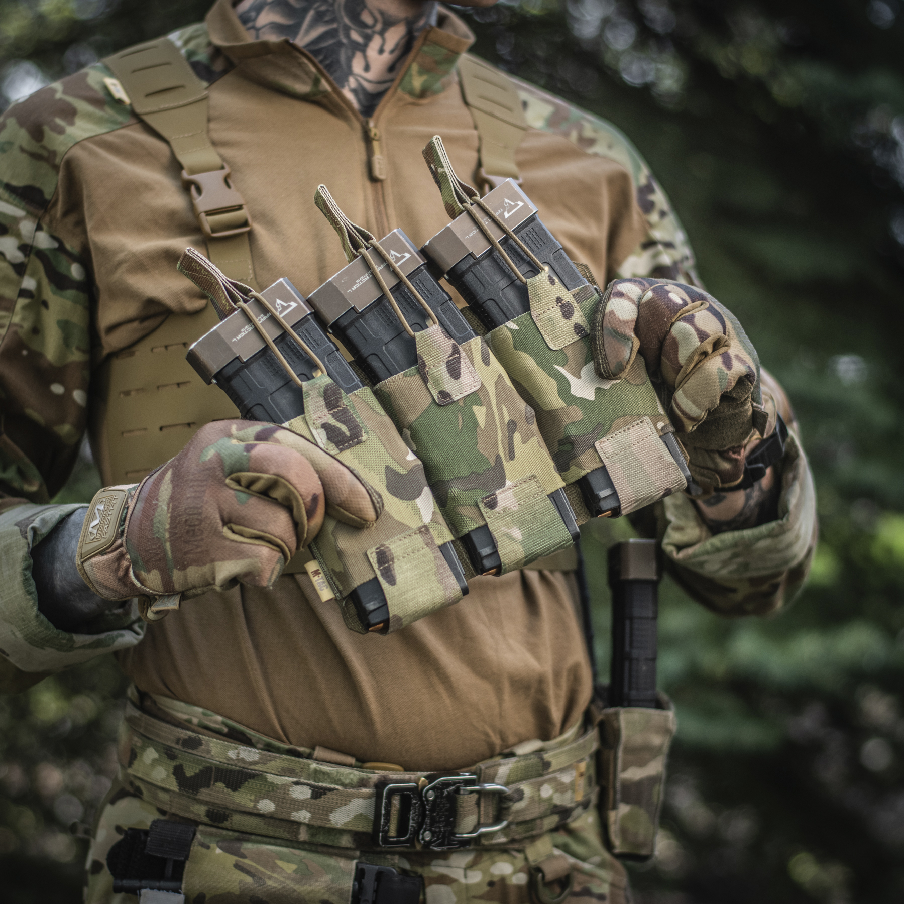 M-Tac подсумок эластичный на 3 магазина Elite Laser Cut Multicam — 9