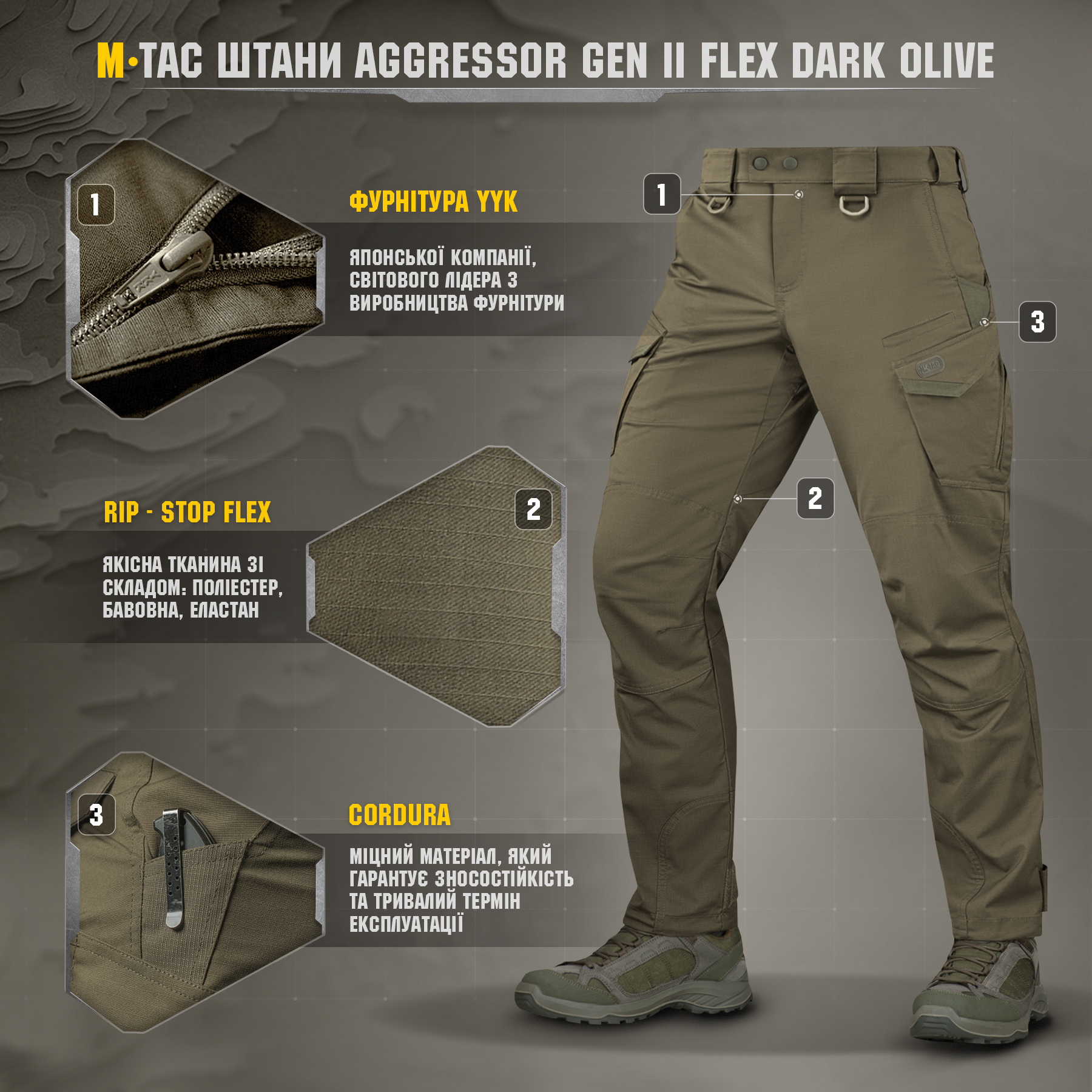M-Tac брюки Aggressor Gen II Flex Dark Olive — 7
