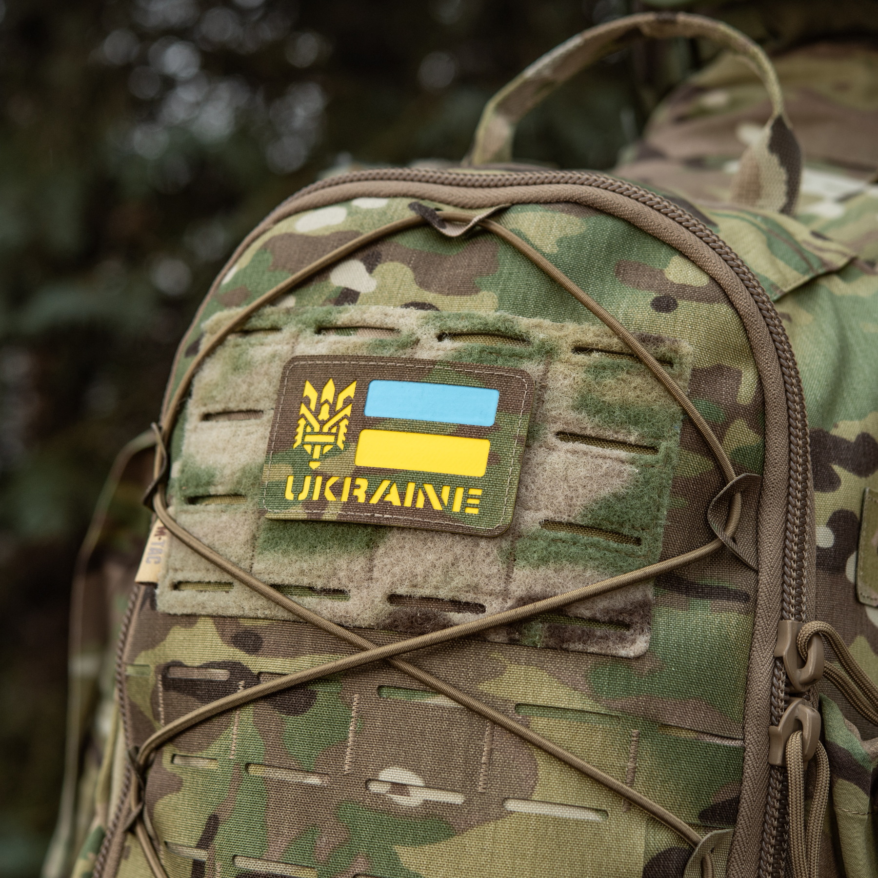 M-Tac нашивка Ukraine (с Тризубом) Laser Cut Multicam/Yellow/Blue/GID — 15