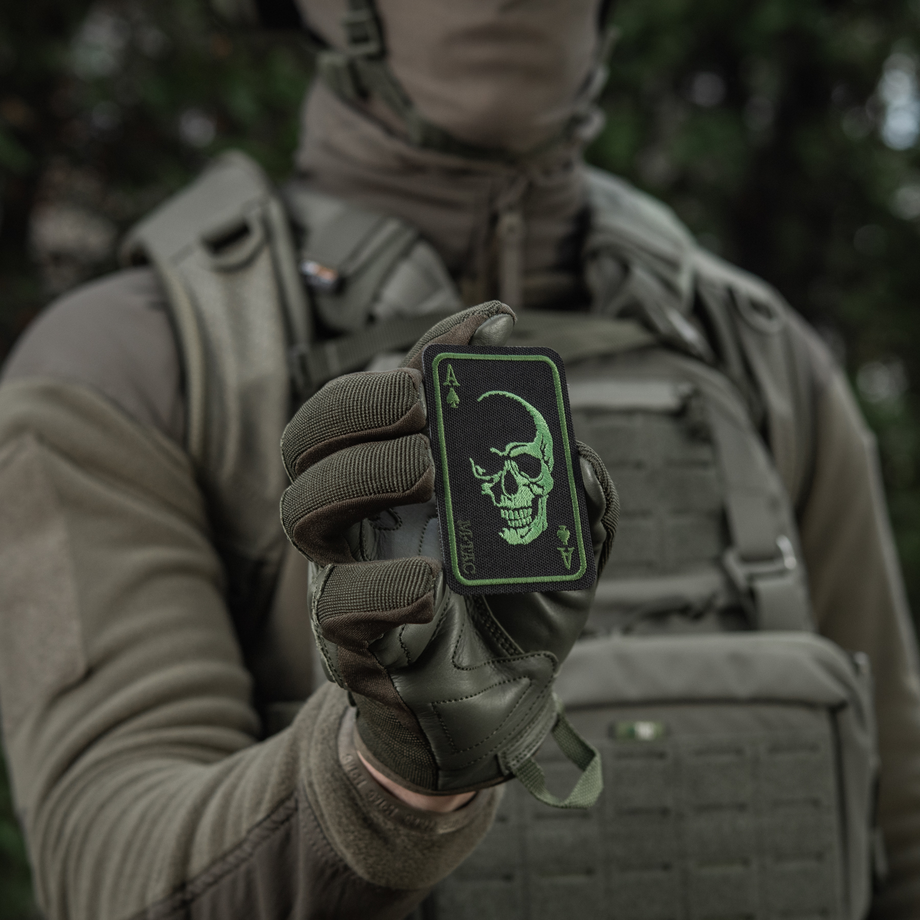 M-Tac нашивка Face of war (вишивка) Black/Olive — 11
