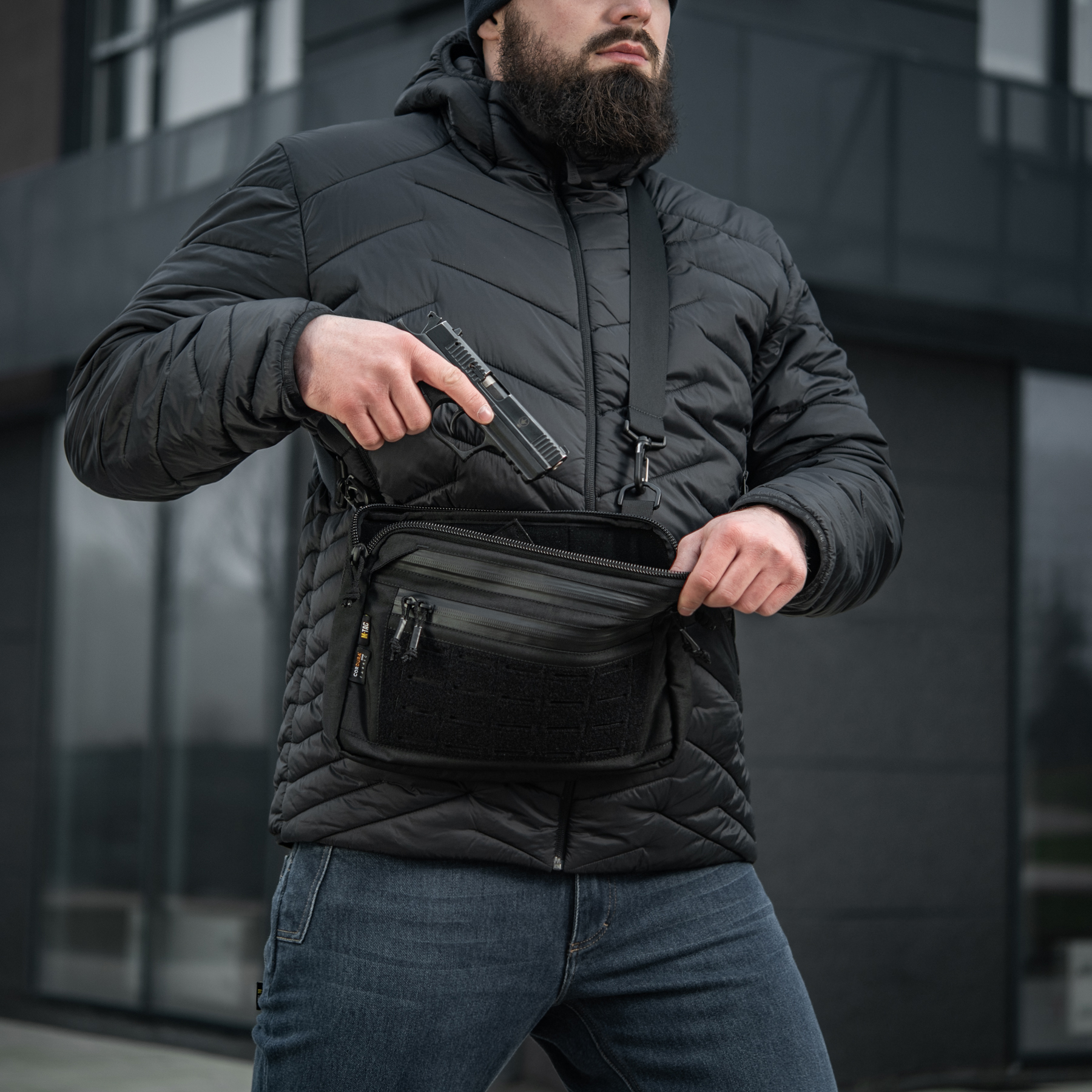 M-Tac сумка Admin Bag Medium Elite с липучкой Black — 31