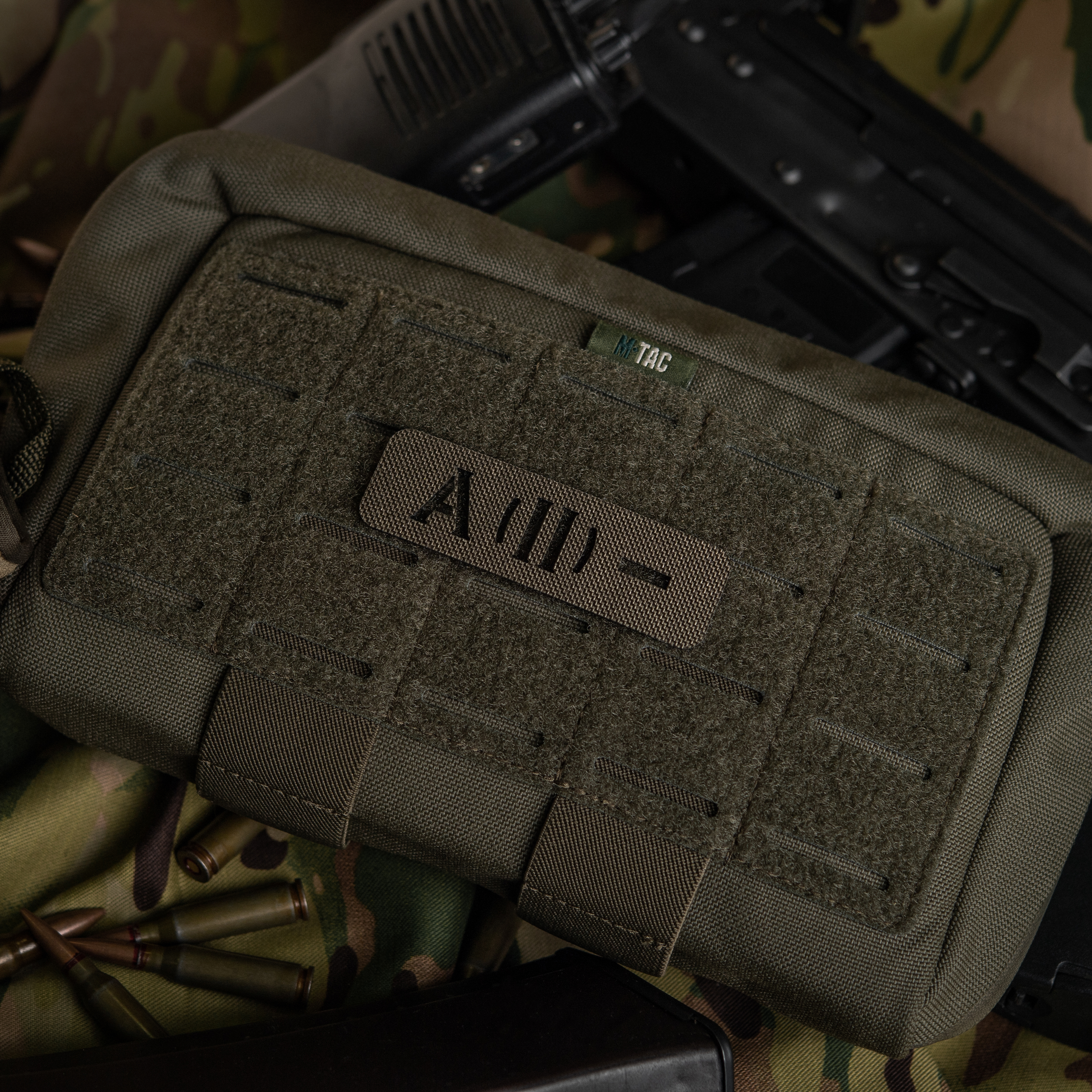 M-Tac нашивка группа крови A (II) - сквозная Laser Cut 25х80 Ranger Green — 8