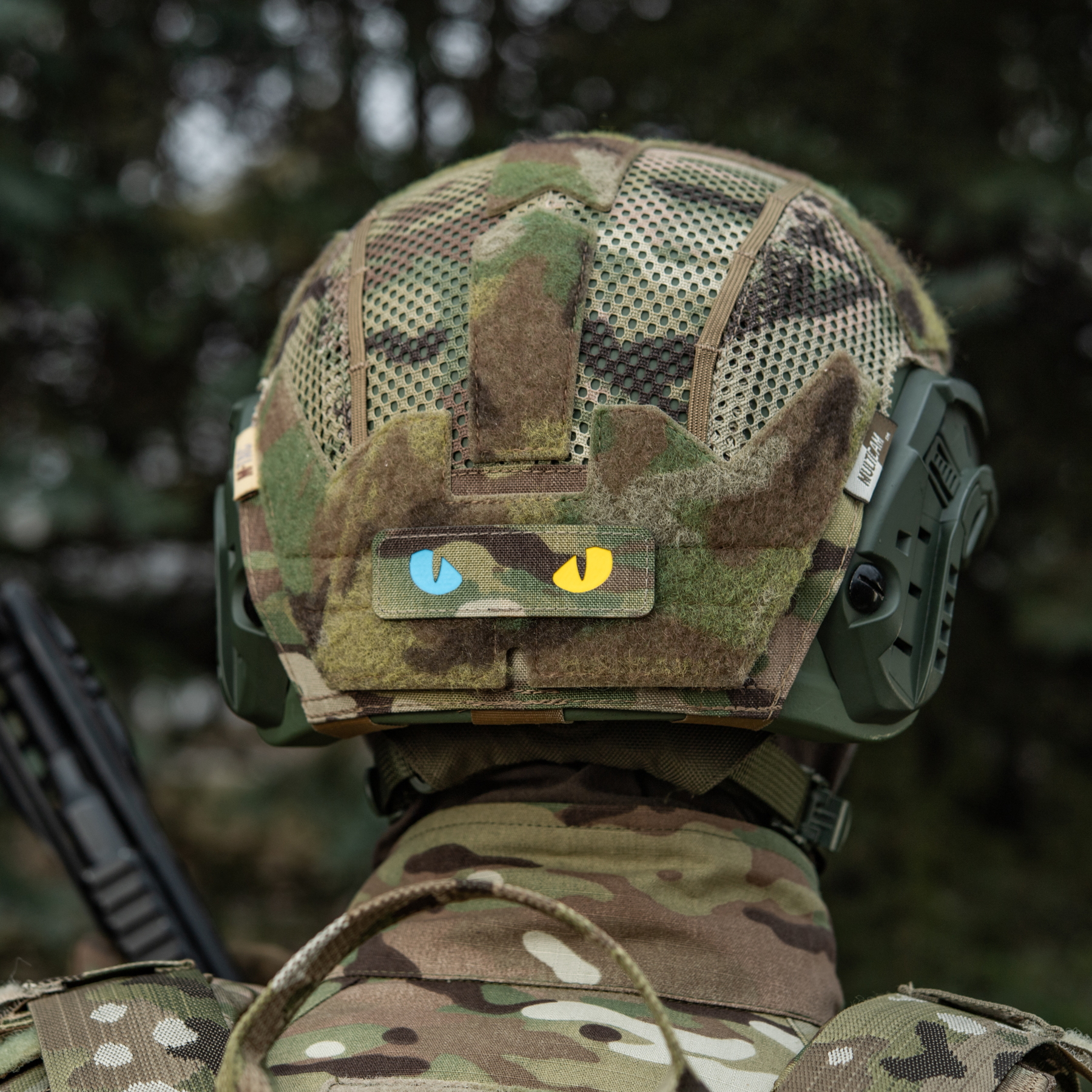 M-Tac нашивка Cat Eyes Laser Cut Multicam/Yellow/Blue/GID — 15