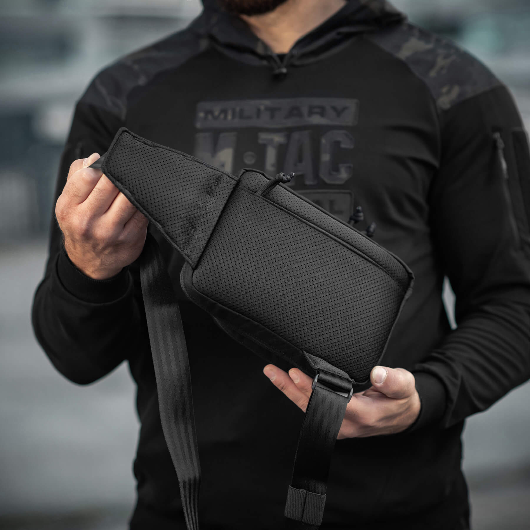 M-Tac сумка Sling Pistol Bag Hex с липучкой Black — 28