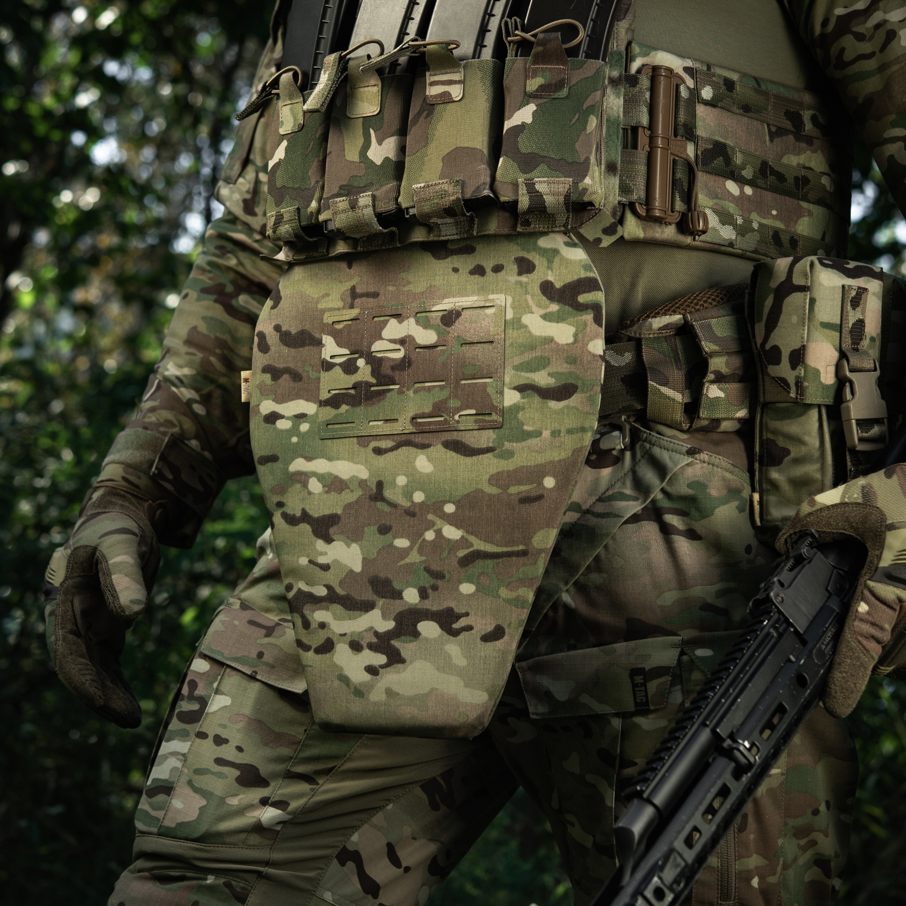 M-Tac фартук противоосколочный с баллистическим пакетом 2 класс (BRONYX) Laser Cut XL Multicam — 22