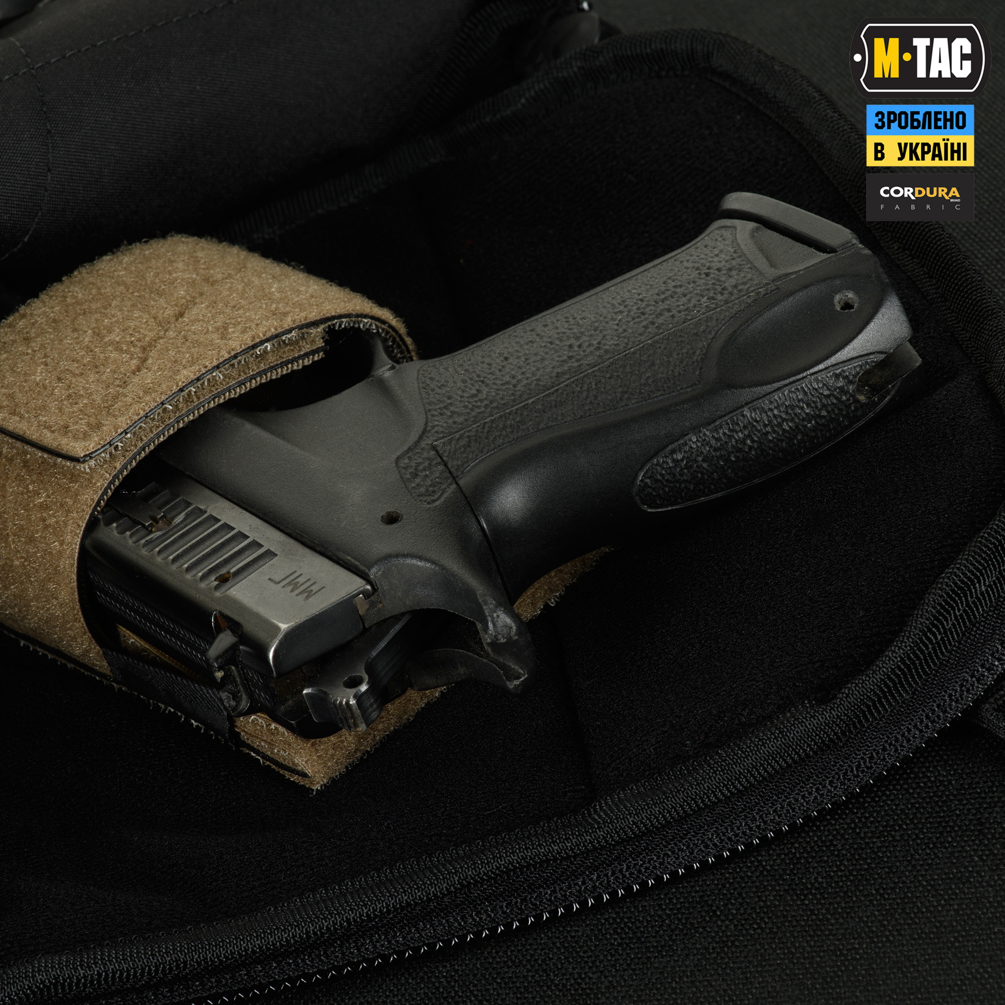 M-Tac сумка Sphaera Hardsling Bag Large с липучкой Elite Black — 7