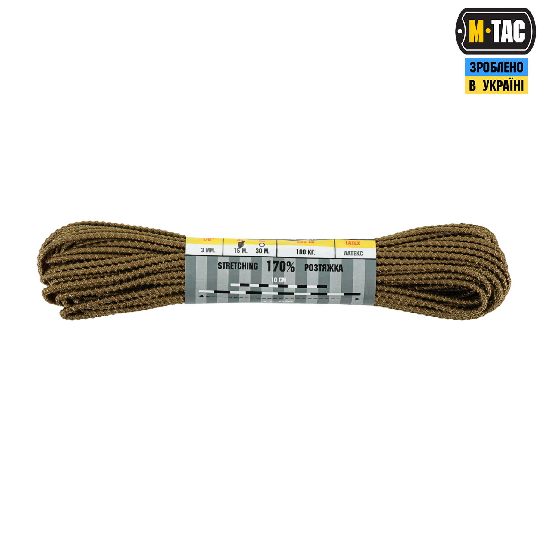 M-Tac паракорд Shock-Cord 3mm 15m Dragon Skin Coyote — 3