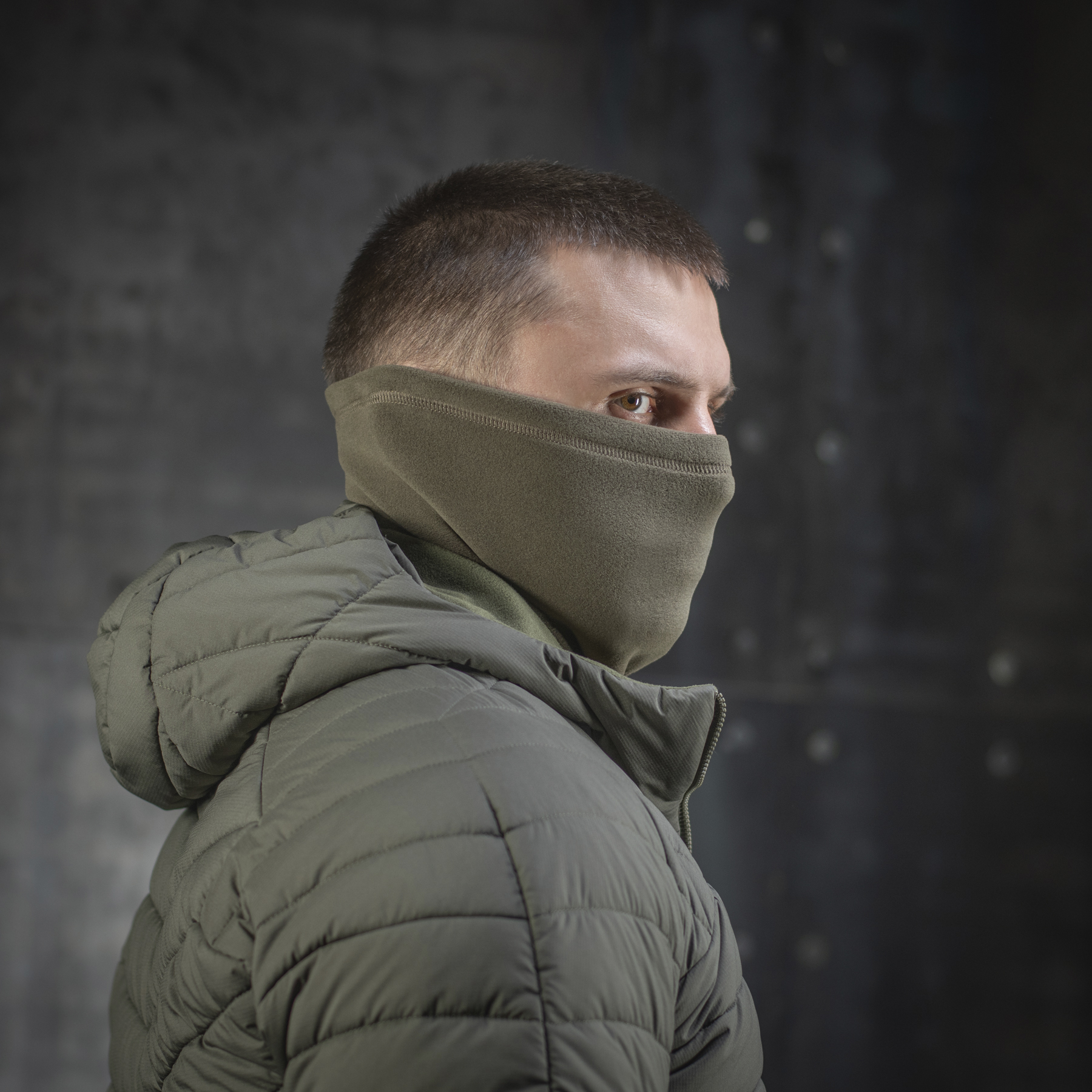 M-Tac шарф-труба анатомический Polartec Dark Olive — 15