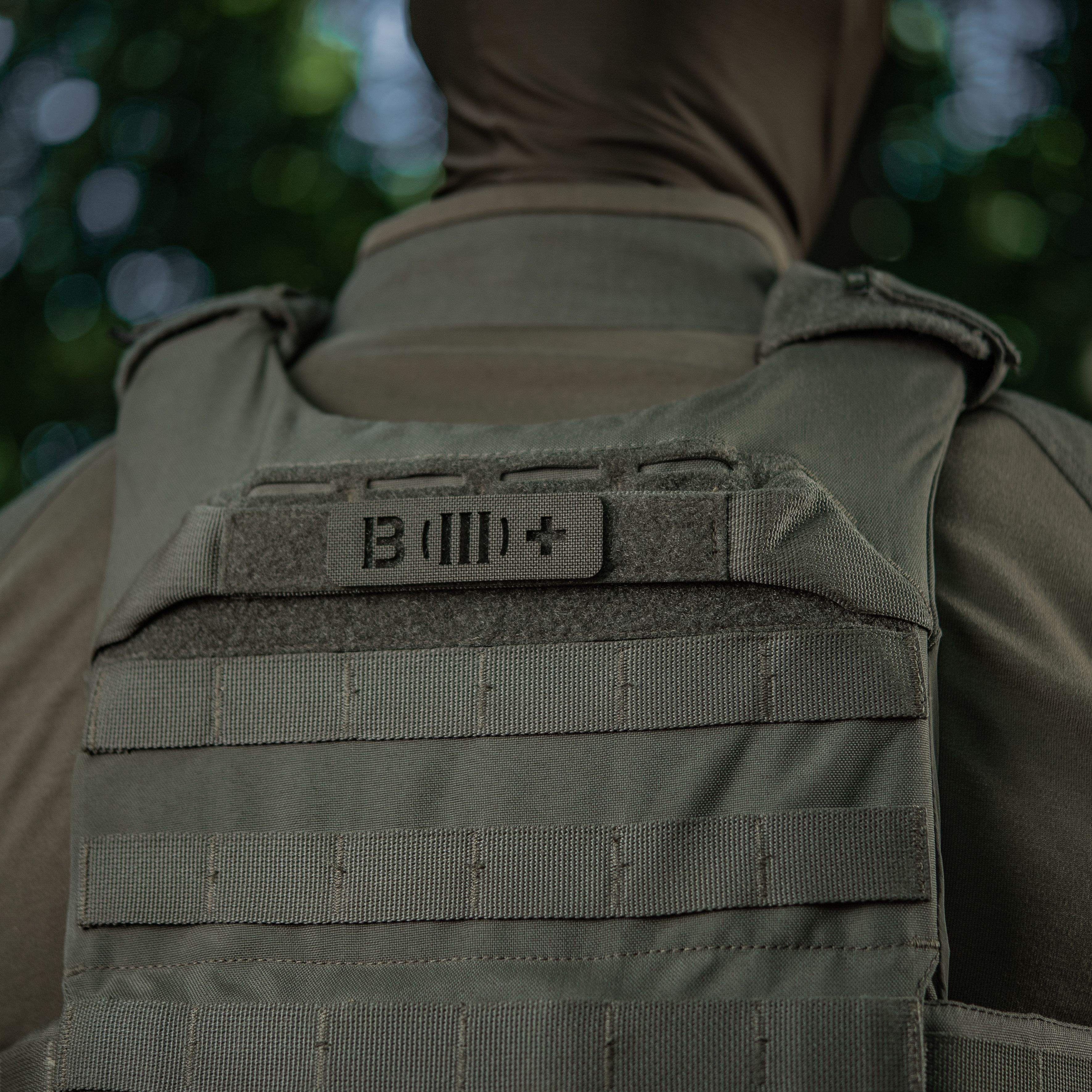 M-Tac нашивка группа крови B (III) + сквозная Laser Cut 25х80 Ranger Green — 6