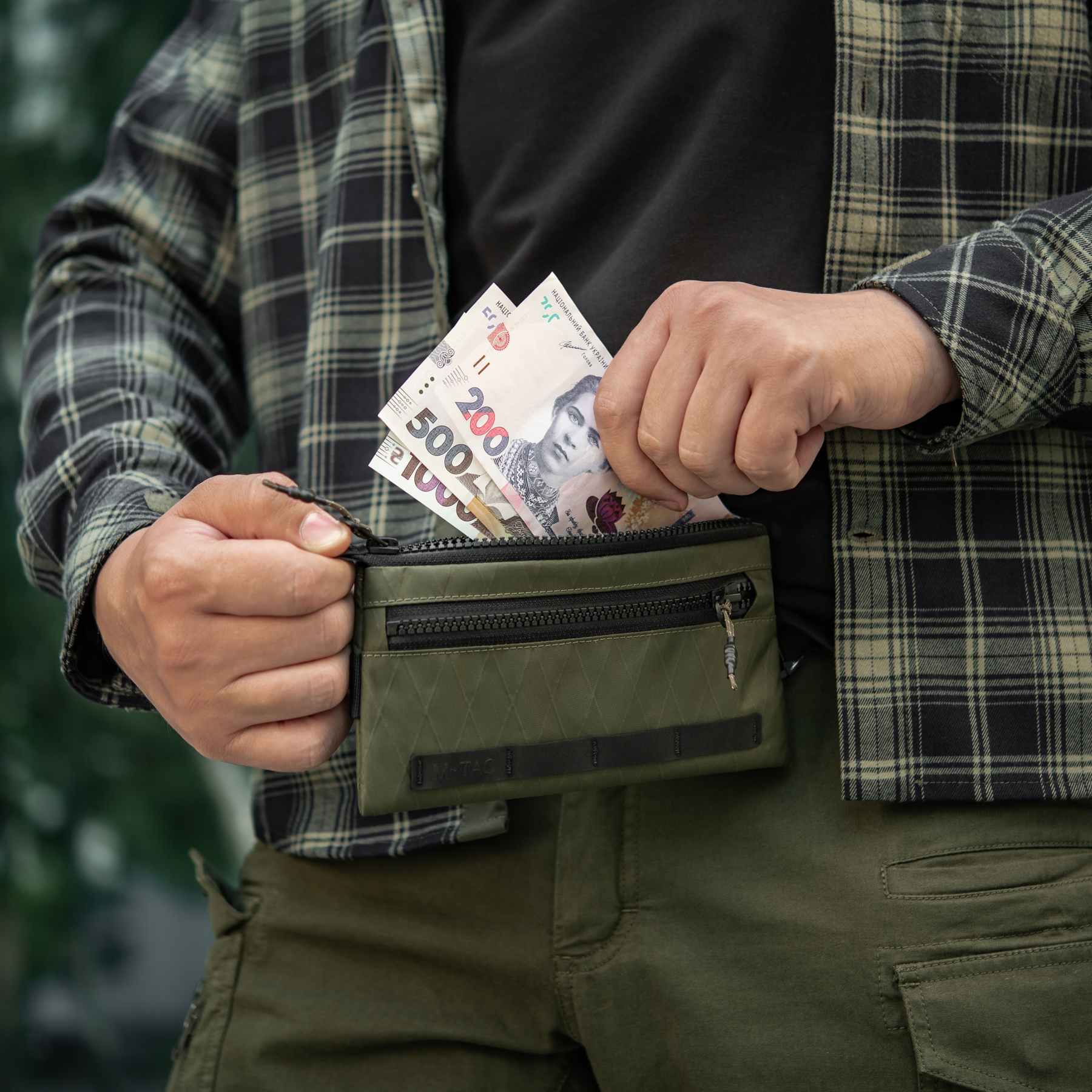 M-Tac кошелек горизонтальный с карабином X-Pac Elite Ranger Green — 21