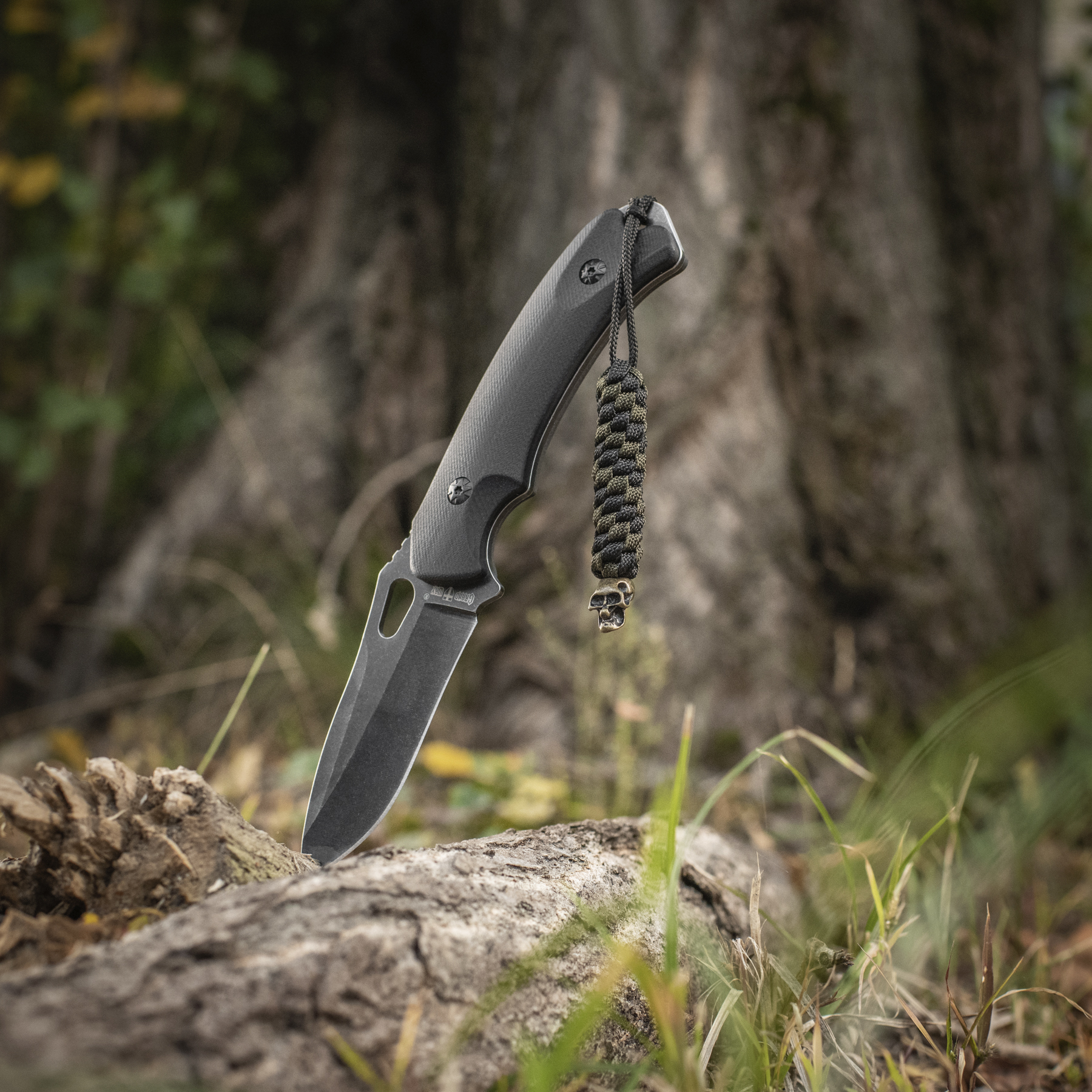 M-Tac темляк Helix Skull Black/Olive — 10