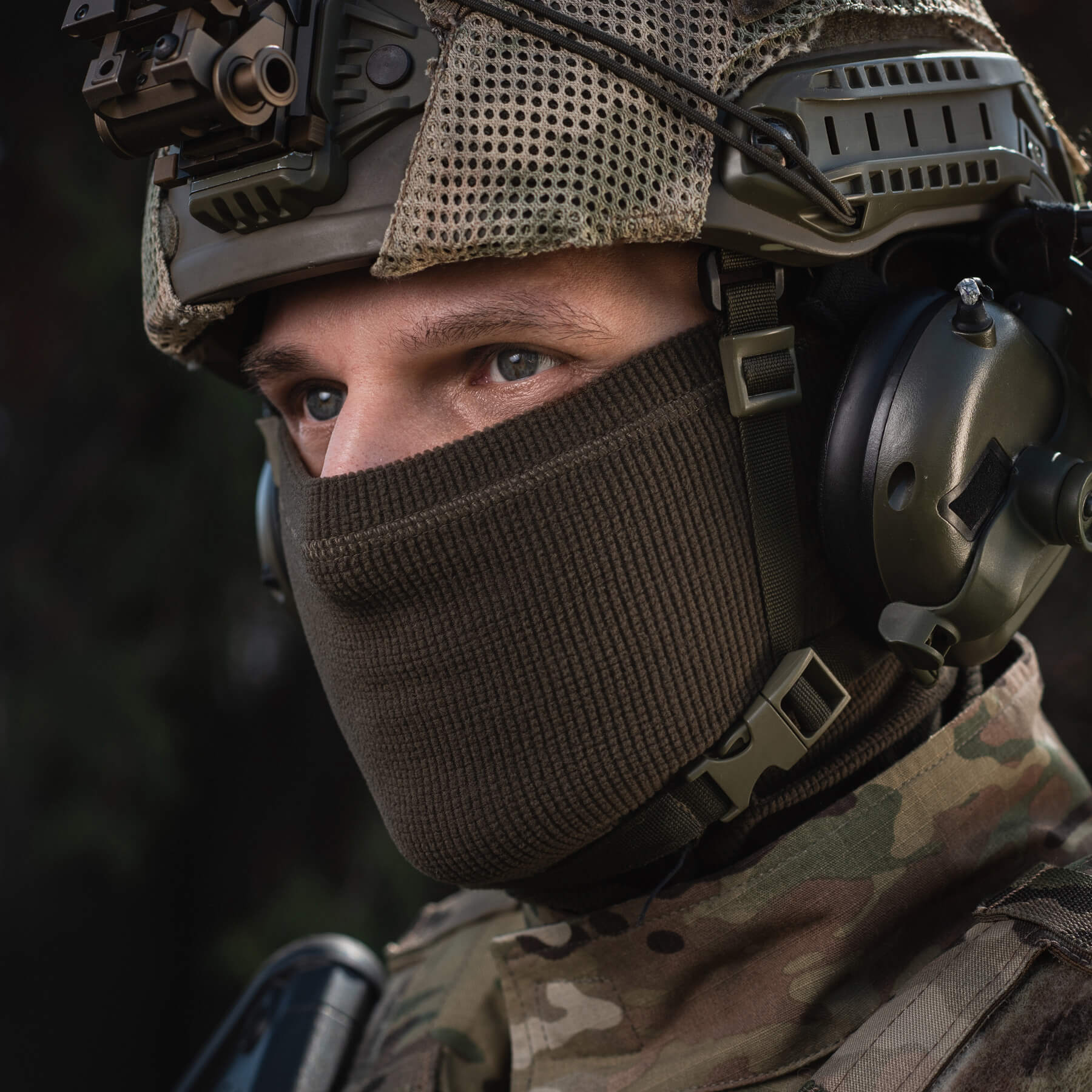 M-Tac шарф-труба анатомический микрофлис рип-стоп Dark Olive — 9