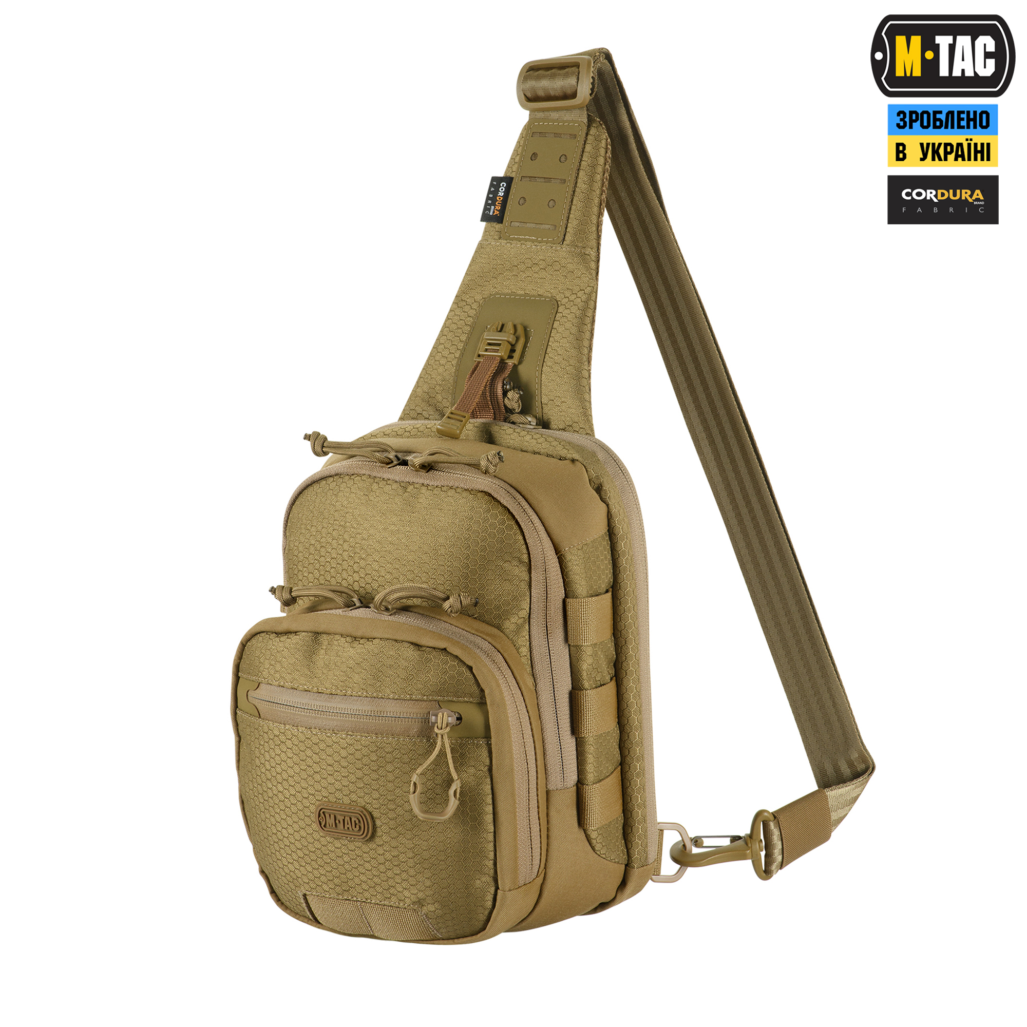 Сумка M-Tac Cross Bag Slim Elite Hex Coyote (10210005) Коричневий