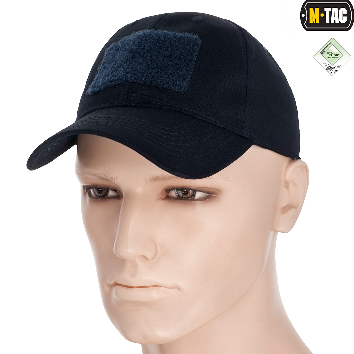 M-Tac бейсболка с липучкой Flex рип-стоп Dark Navy Blue — 2