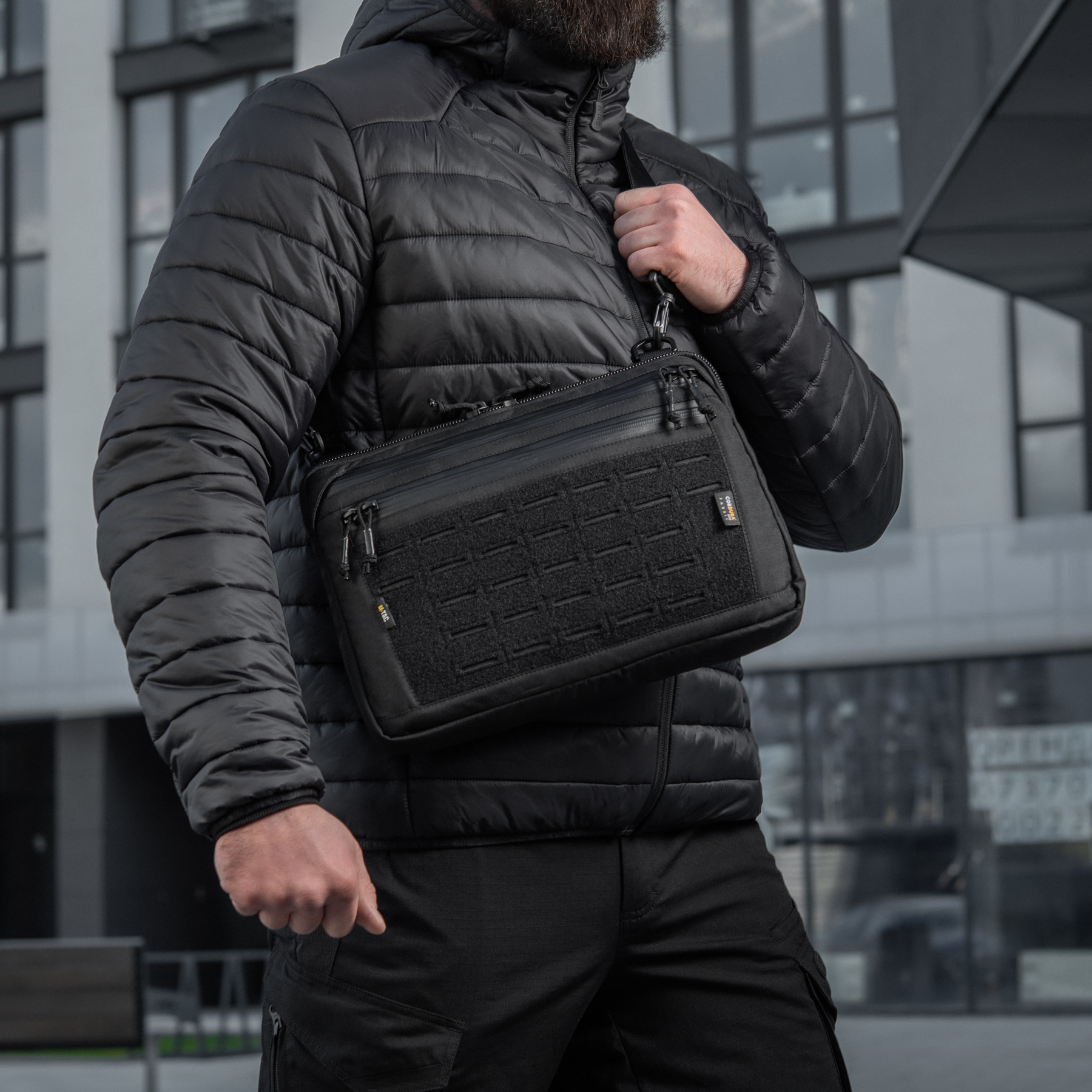 M-Tac сумка Admin Bag Large Elite с липучкой Black — 16