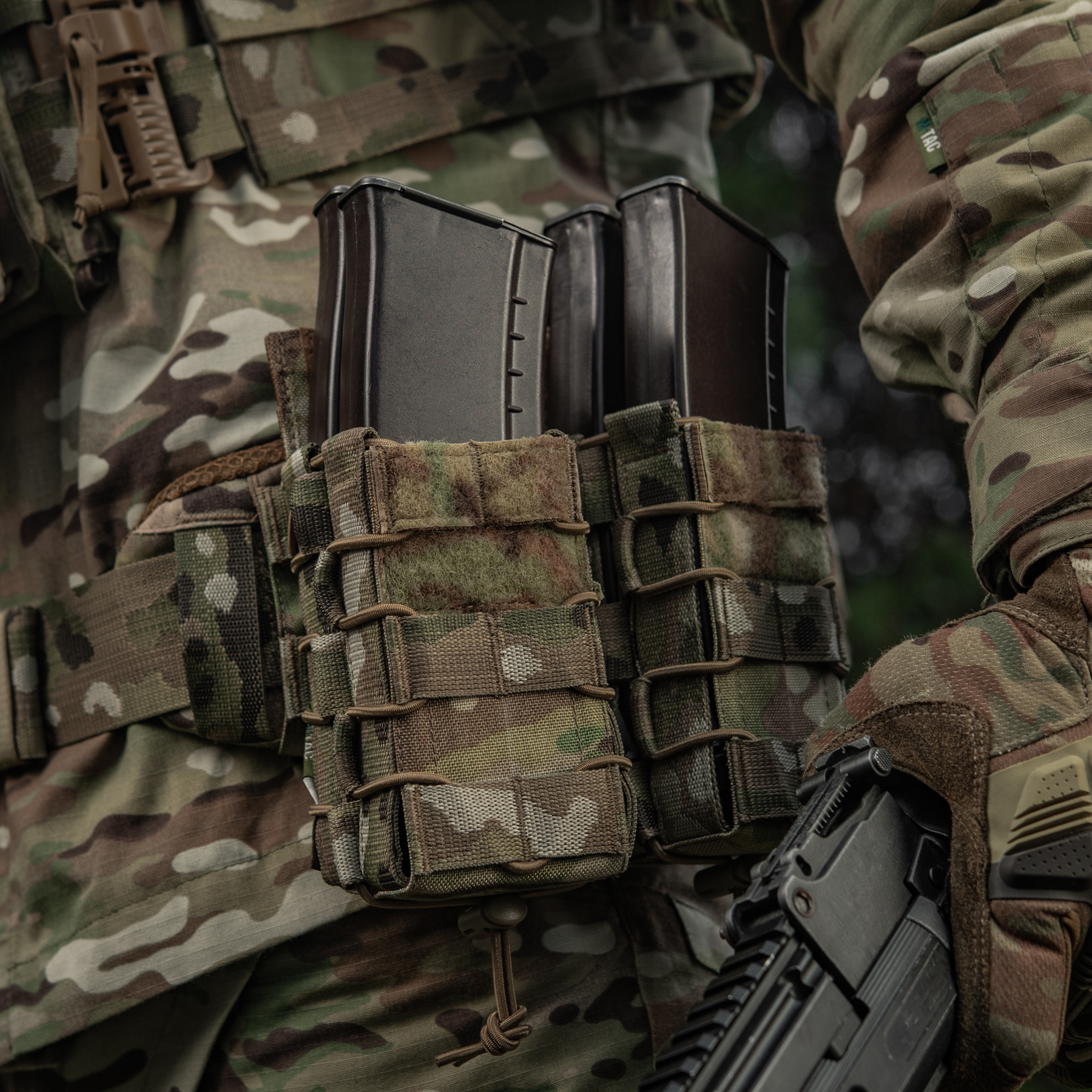 M-Tac подсумок для АК двойной с клапаном Gen.3 Multicam — 18