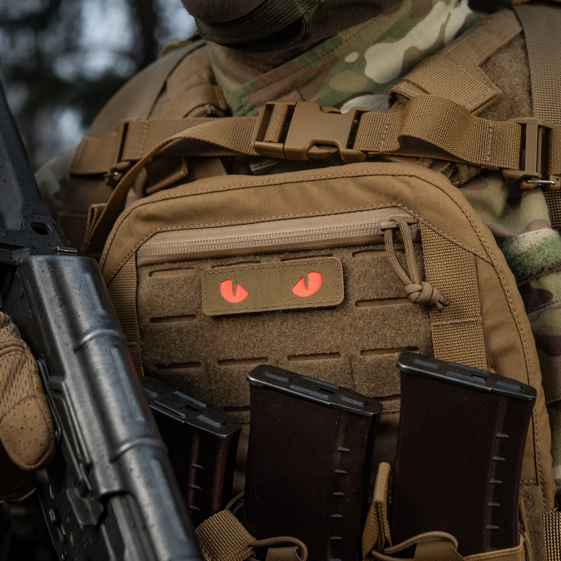 M-Tac нашивка Cat Eyes Laser Cut Coyote/Red/GID — 6