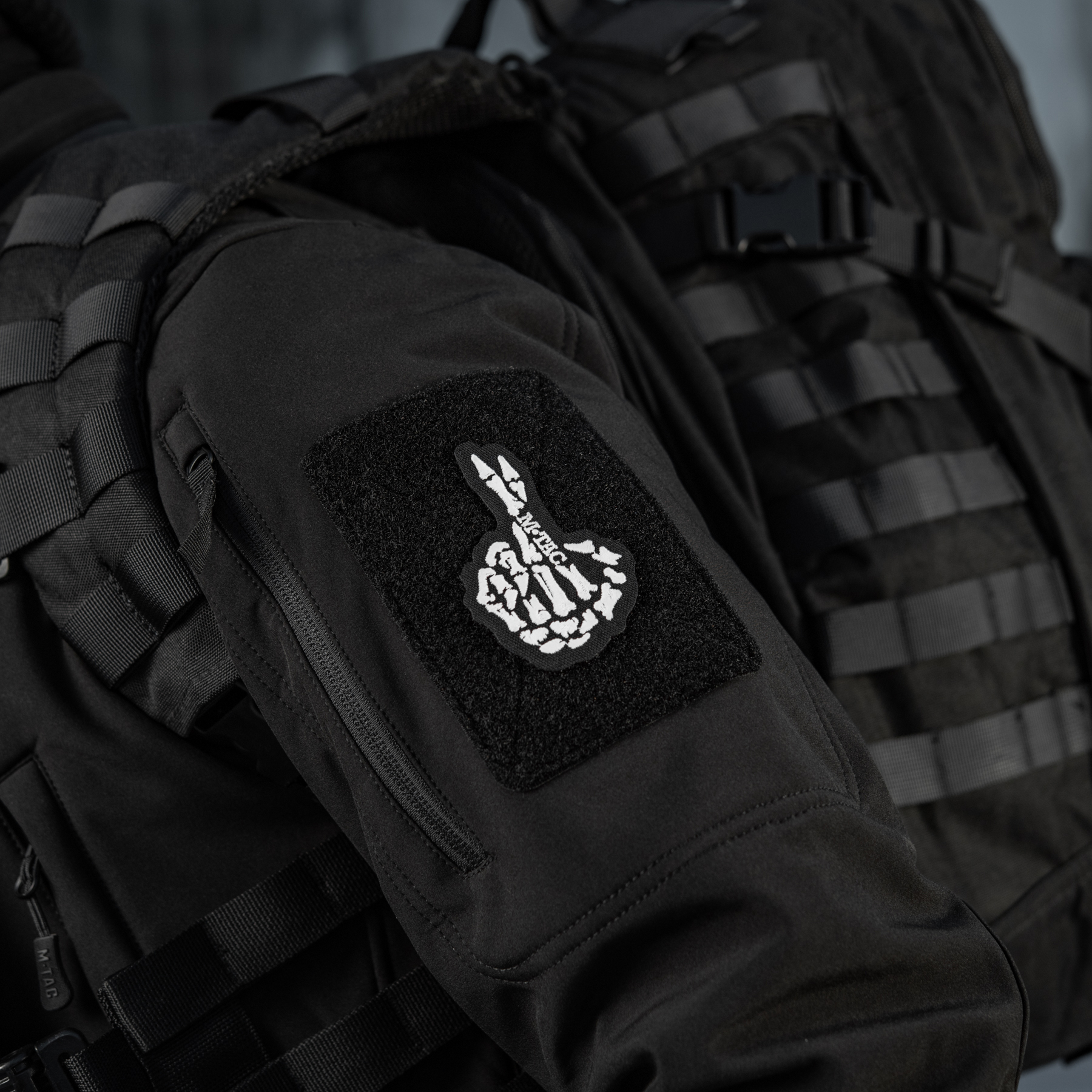 M-Tac нашивка Crossed Fingers (вышивка) Black — 11