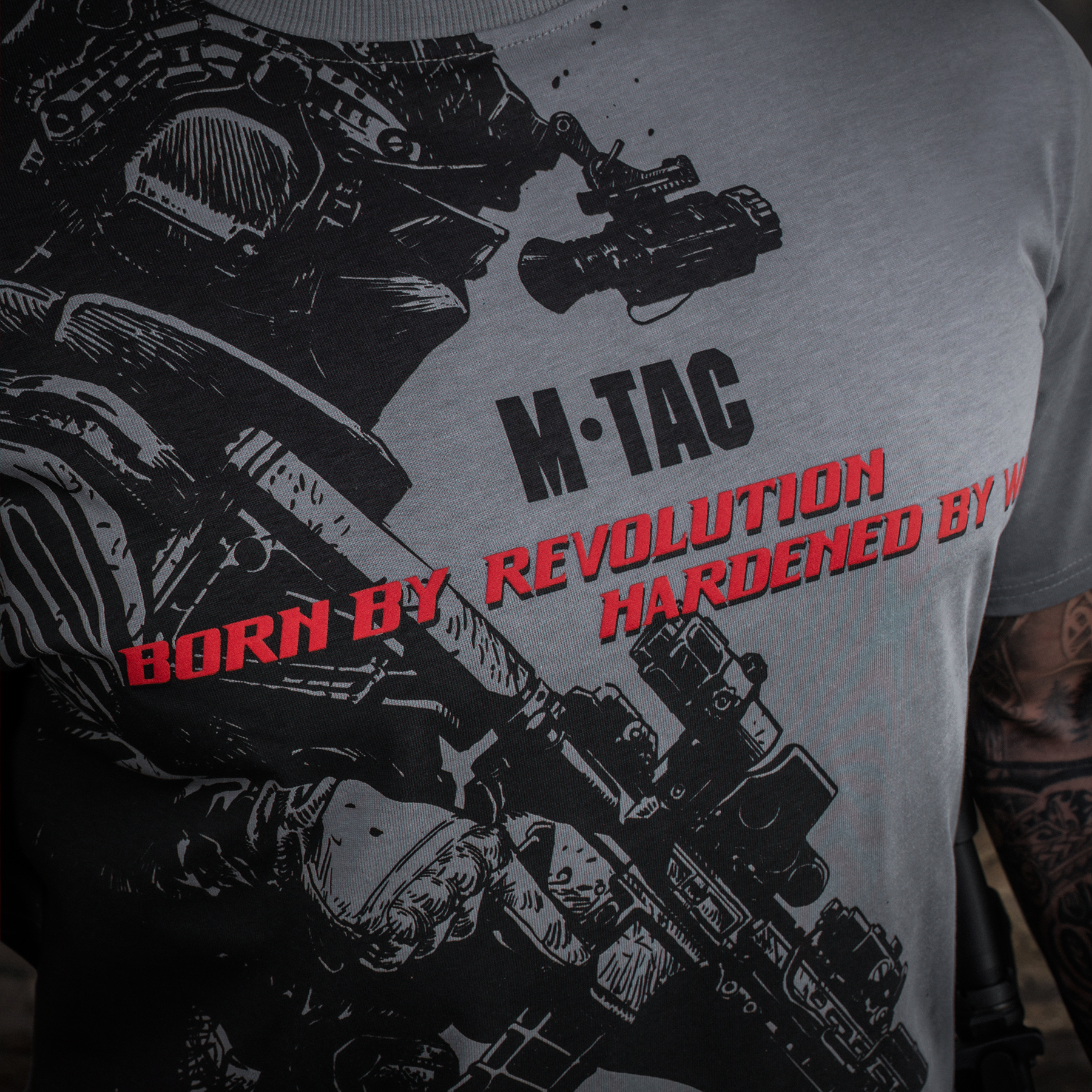 M-Tac футболка Warrior Oversize Light Grey — 14