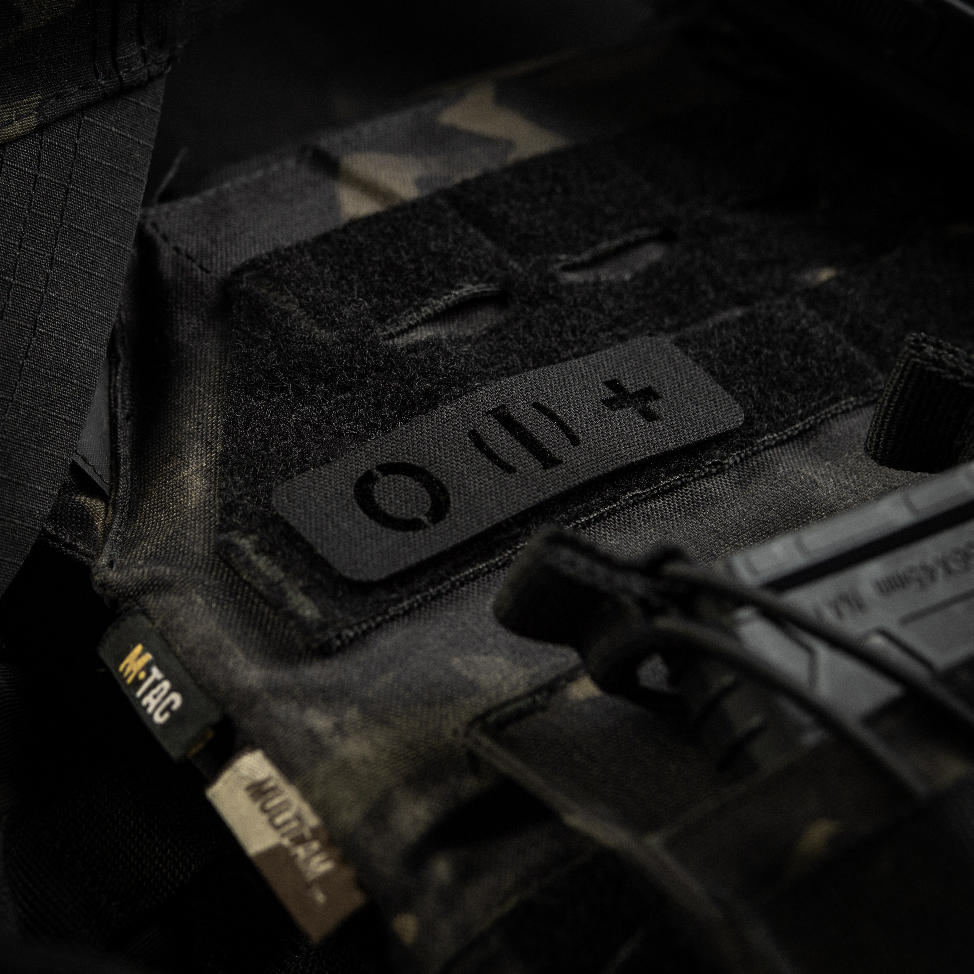 M-Tac нашивка группа крови O (I) + сквозная Laser Cut 25х80 Black — 7