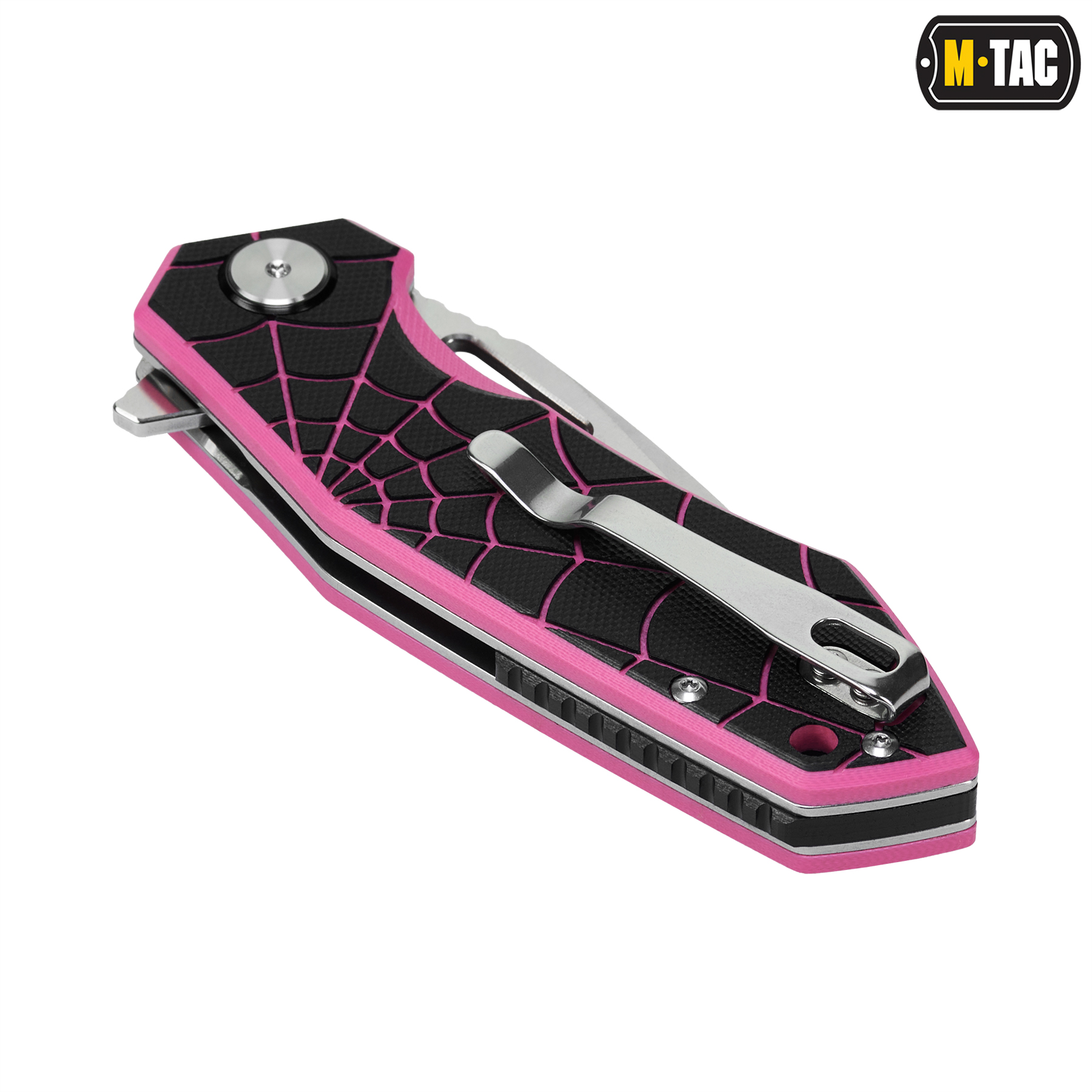 M-Tac нож складной Type 12 Spider Web Black/Pink/Steel — 7
