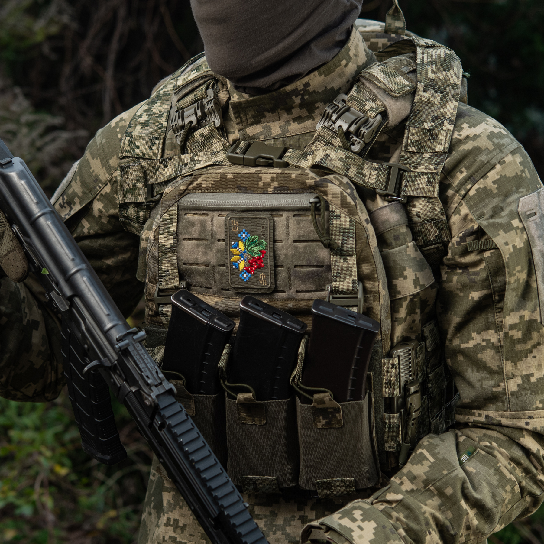 M-Tac нашивка Орнамент Калина (вышивка) Ranger Green — 3