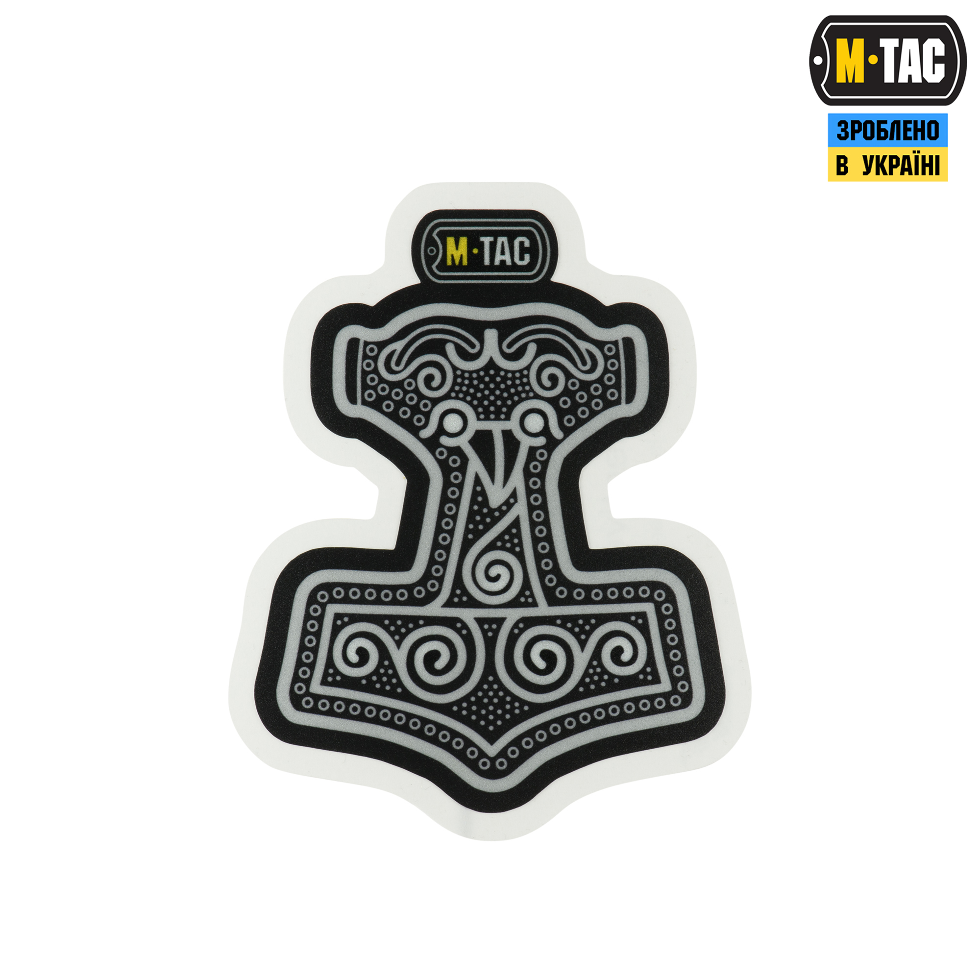 M-Tac наклейка Mjölnir Small светоотражающая Black — 2