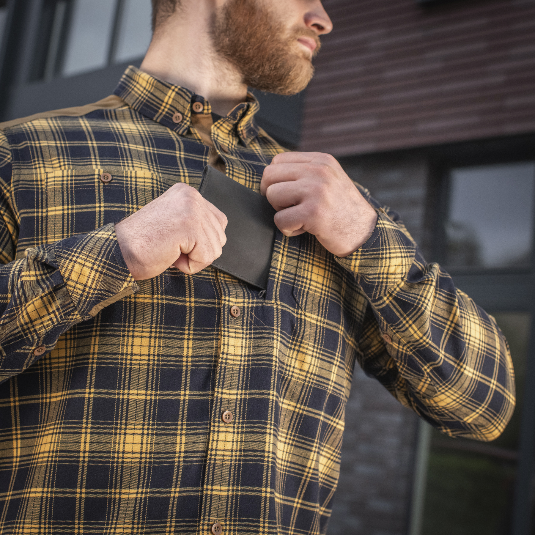 M-Tac рубашка Redneck Shirt Navy Blue/Yellow — 8