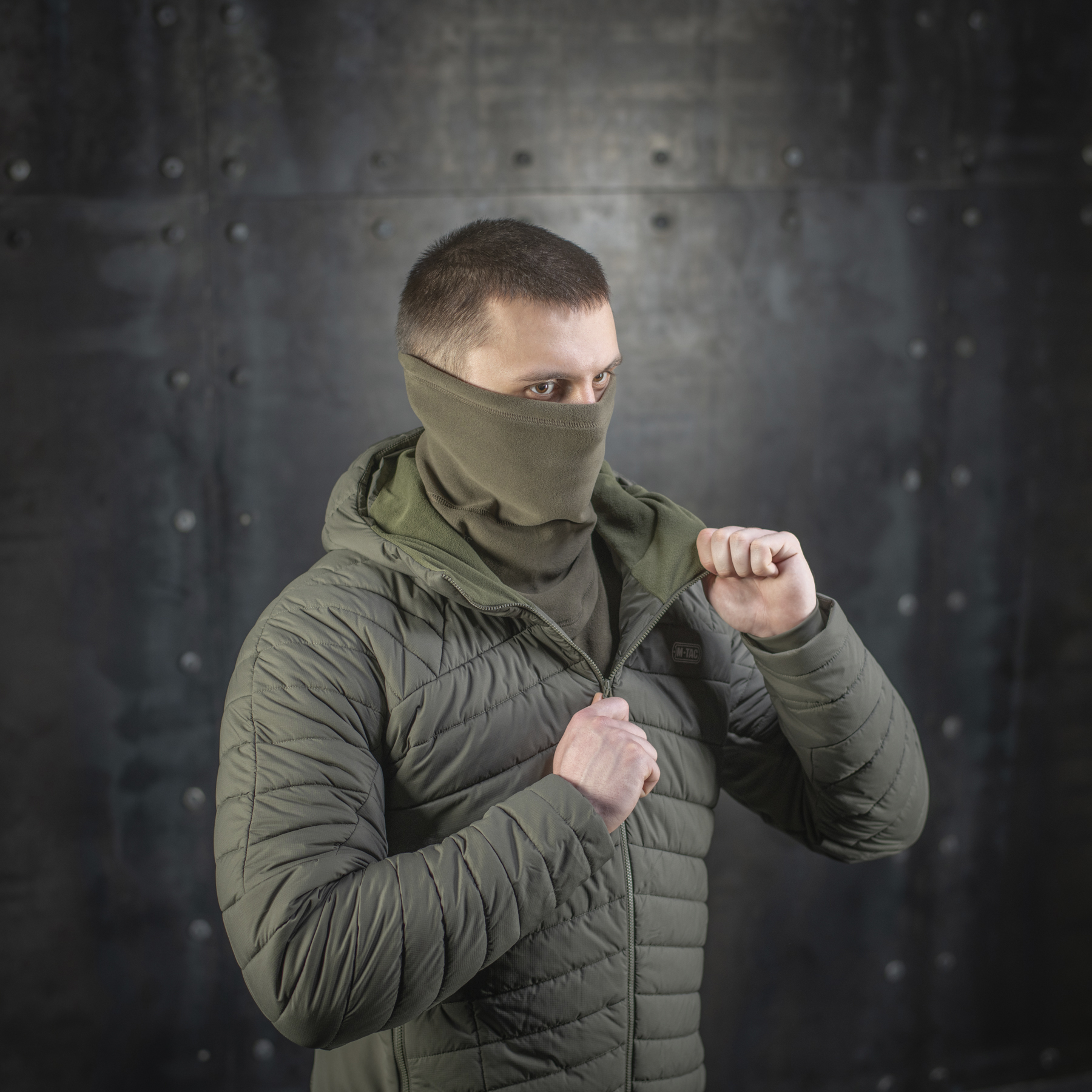M-Tac шарф-труба анатомический Polartec Dark Olive — 13