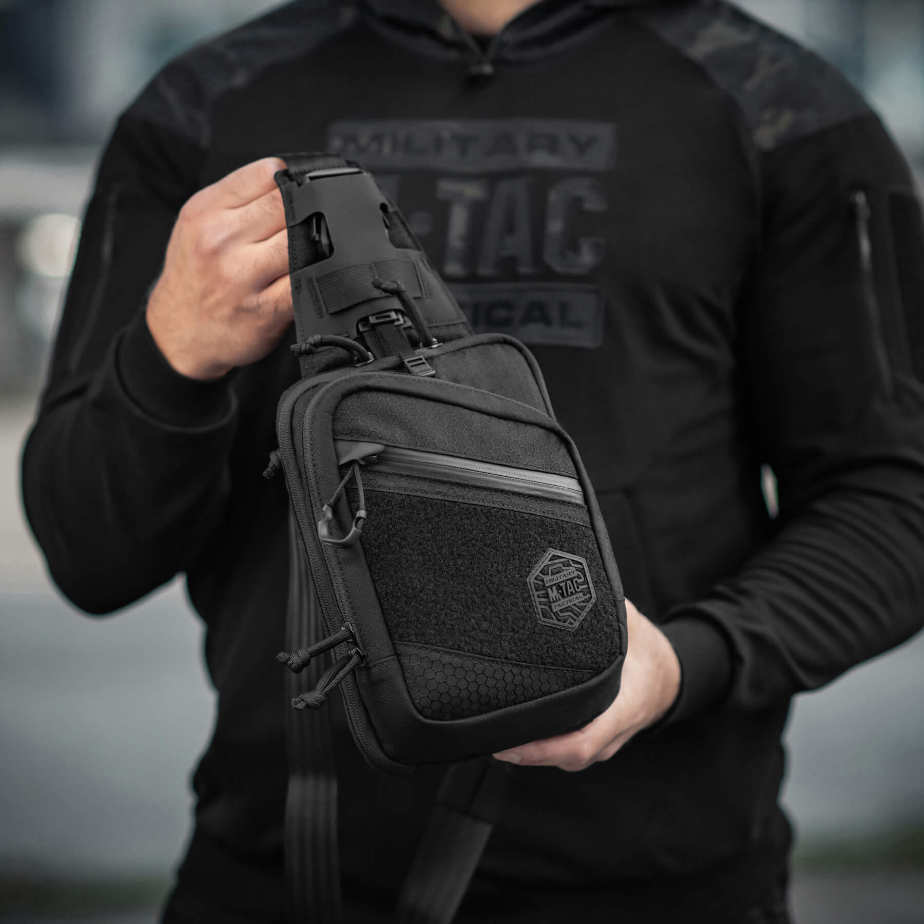 M-Tac сумка Sling Pistol Bag Hex с липучкой Black — 27