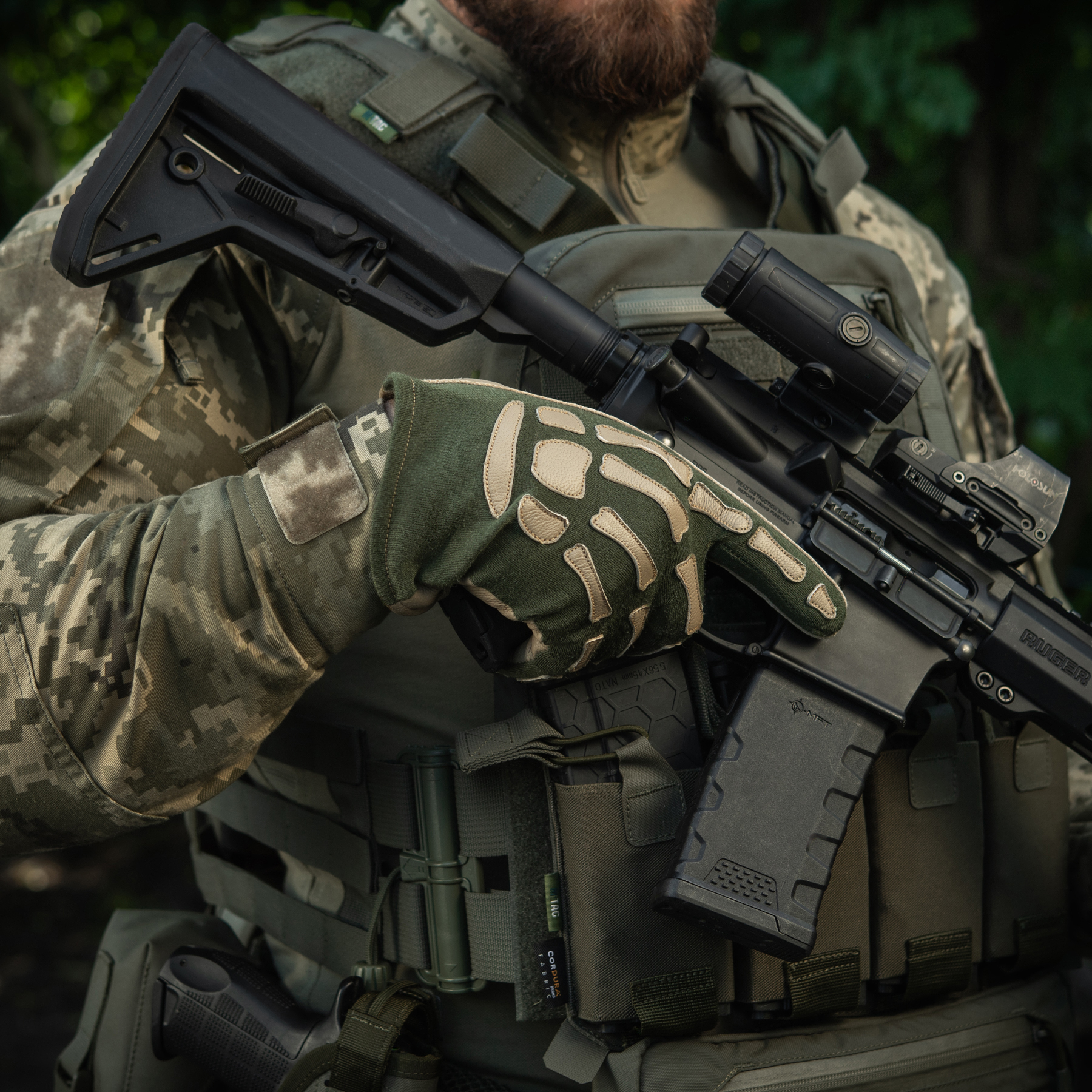 M-Tac перчатки Skeleton Nomex Olive/Coyote — 11