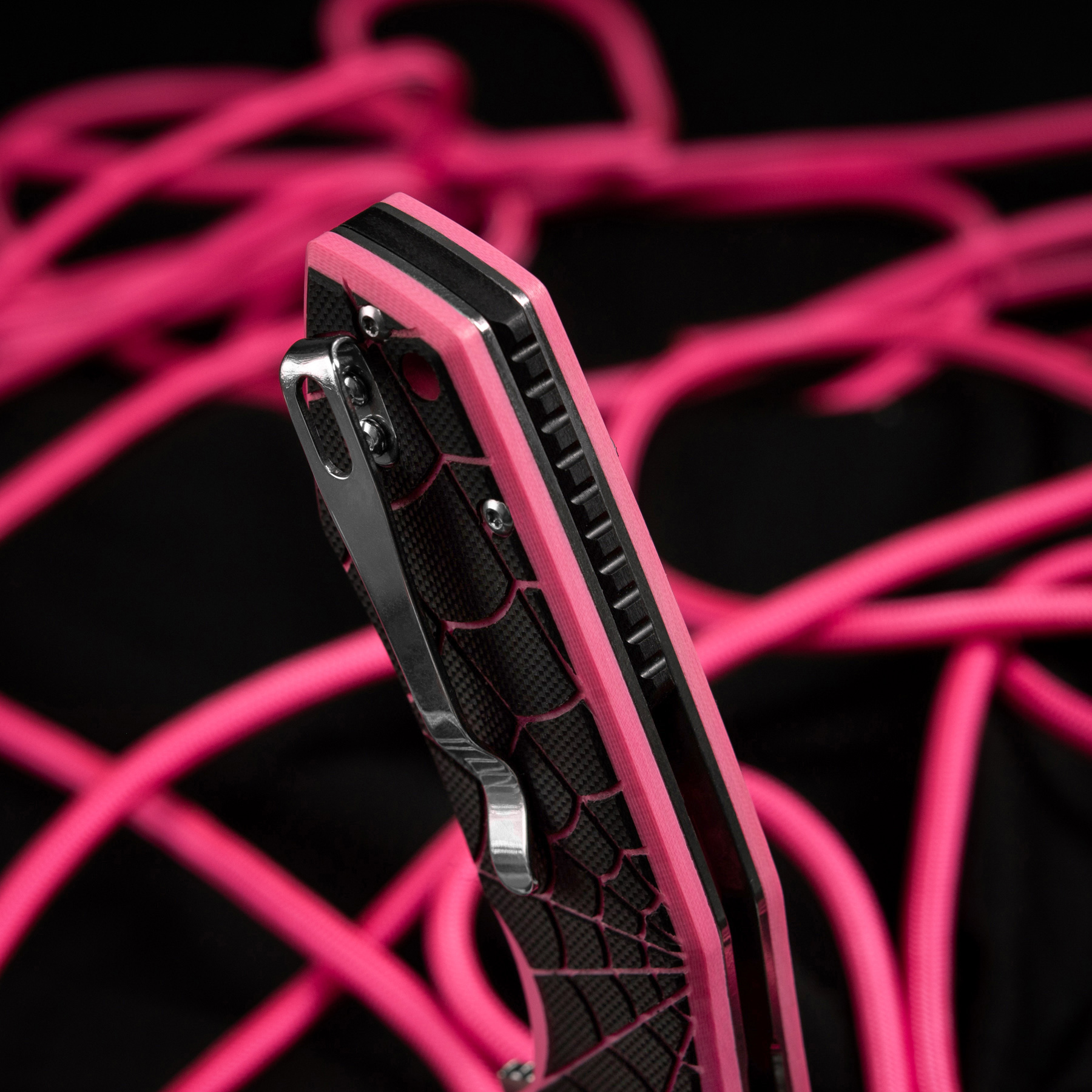 M-Tac нож складной Type 12 Spider Web Black/Pink/Steel — 15