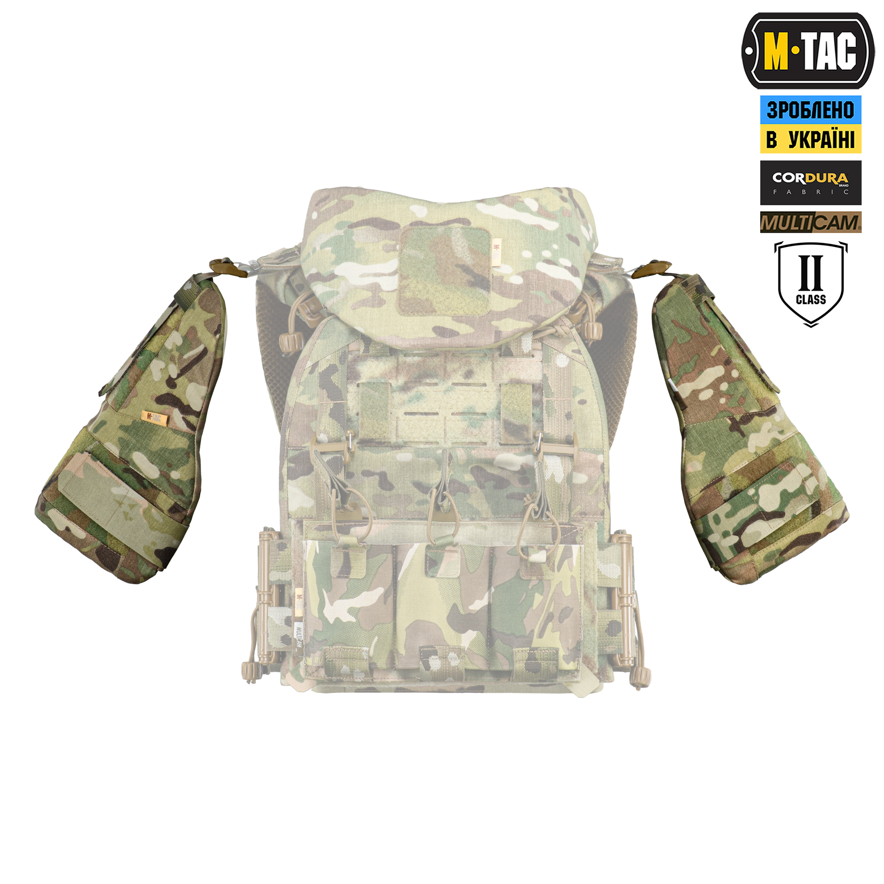 M-Tac плечевая защита с баллистическими пакетами 2 класс (FMS) для Cuirass Multicam — 4