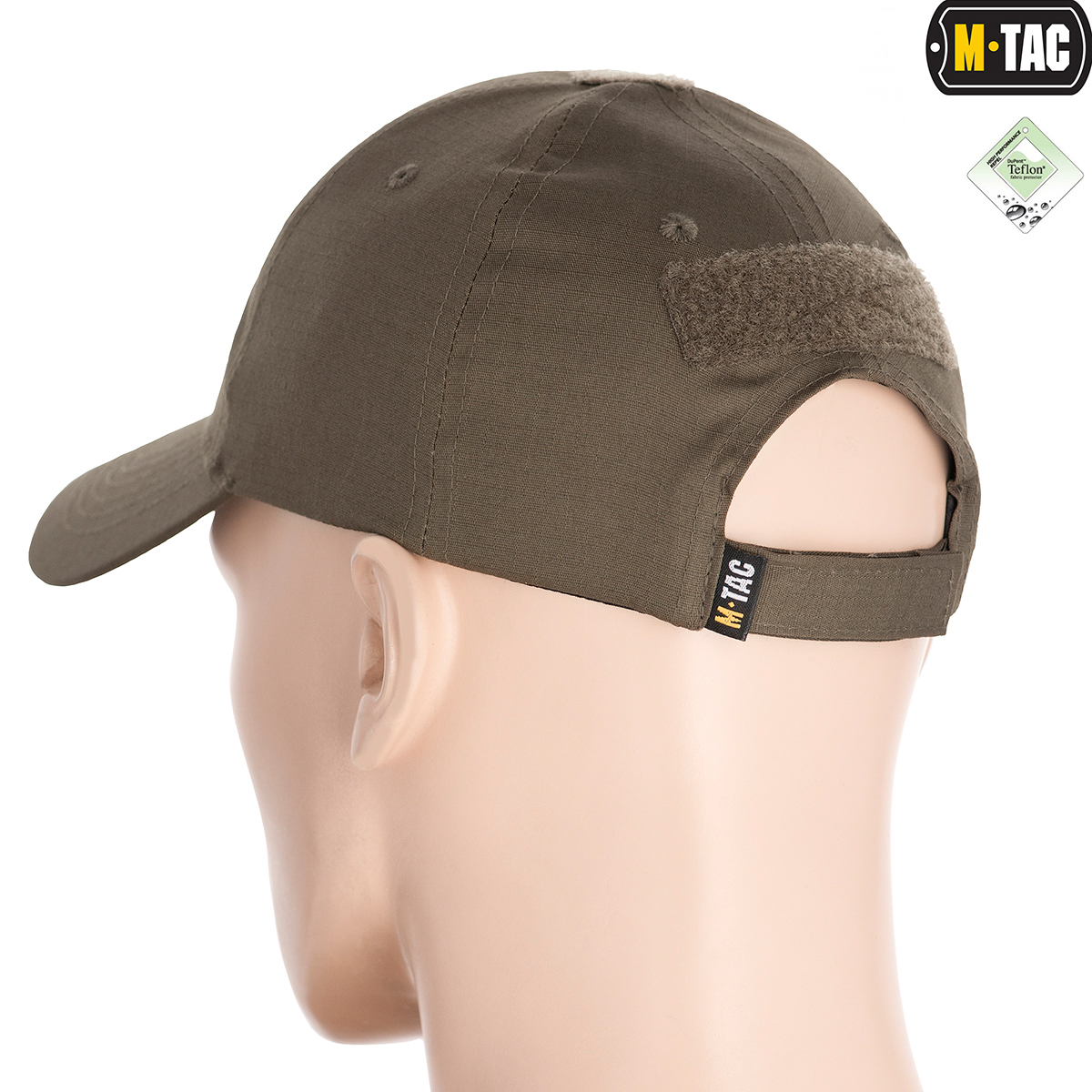 M-Tac бейсболка с липучкой Flex рип-стоп Dark Olive — 3