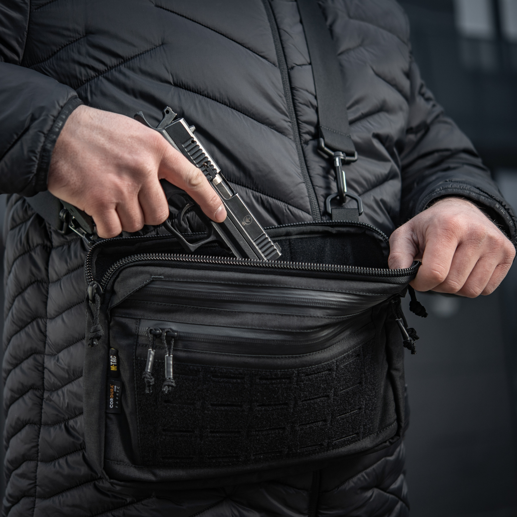 M-Tac сумка Admin Bag Medium Elite с липучкой Black — 30