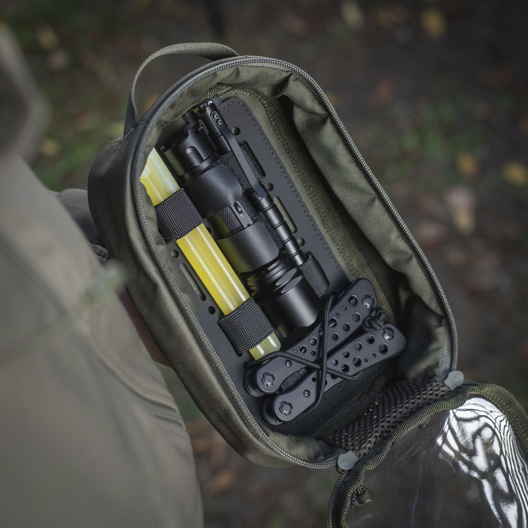 M-Tac органайзер утилитарный прозрачный Elite Small Gen.II Ranger Green — 15