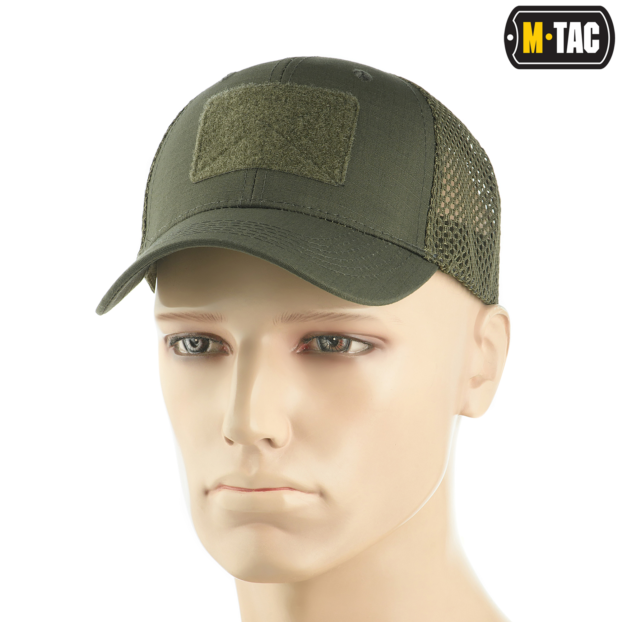 M-Tac бейсболка с липучкой и сеткой Flex рип-стоп Army Olive — 2