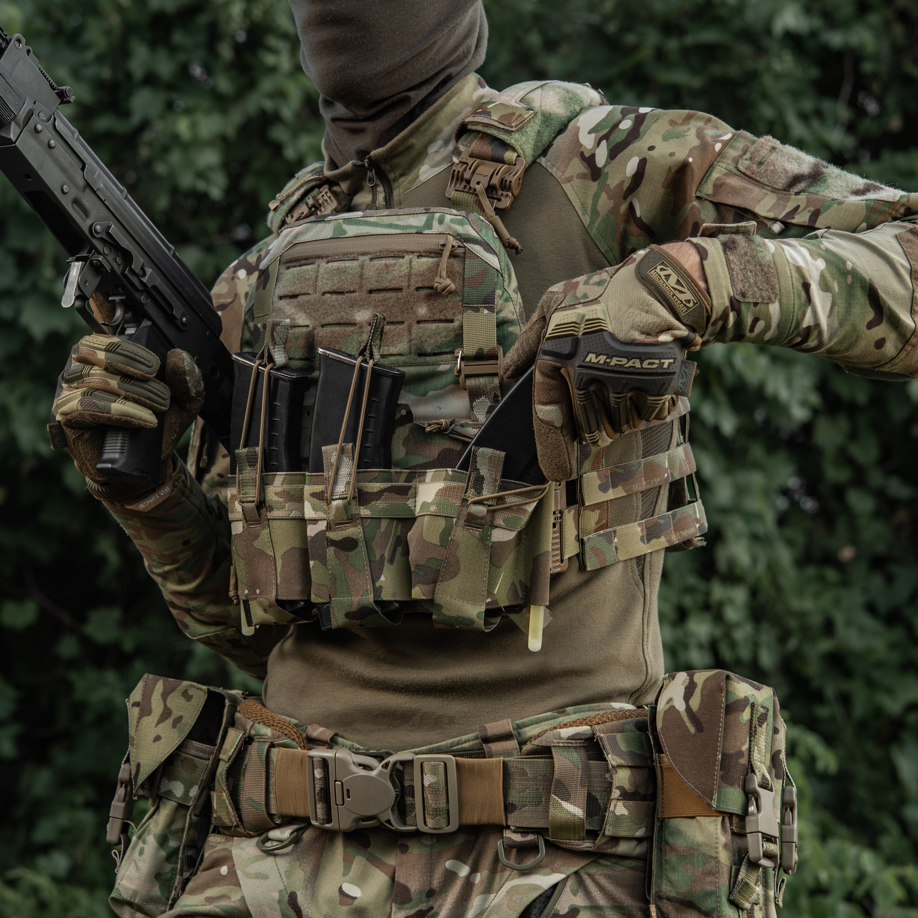 M-Tac передняя панель для плитоноски Cuirass QRS на три магазина Multicam — 21