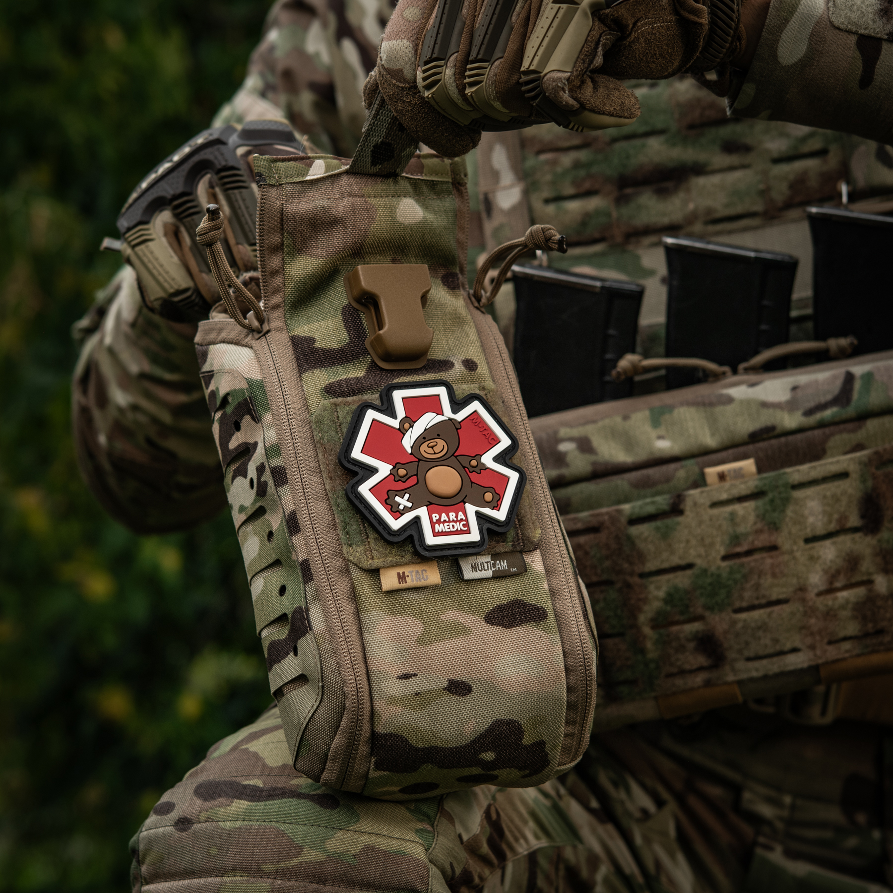 M-Tac нашивка Paramedic Ведмідь (PVC) Brown/Black — 13