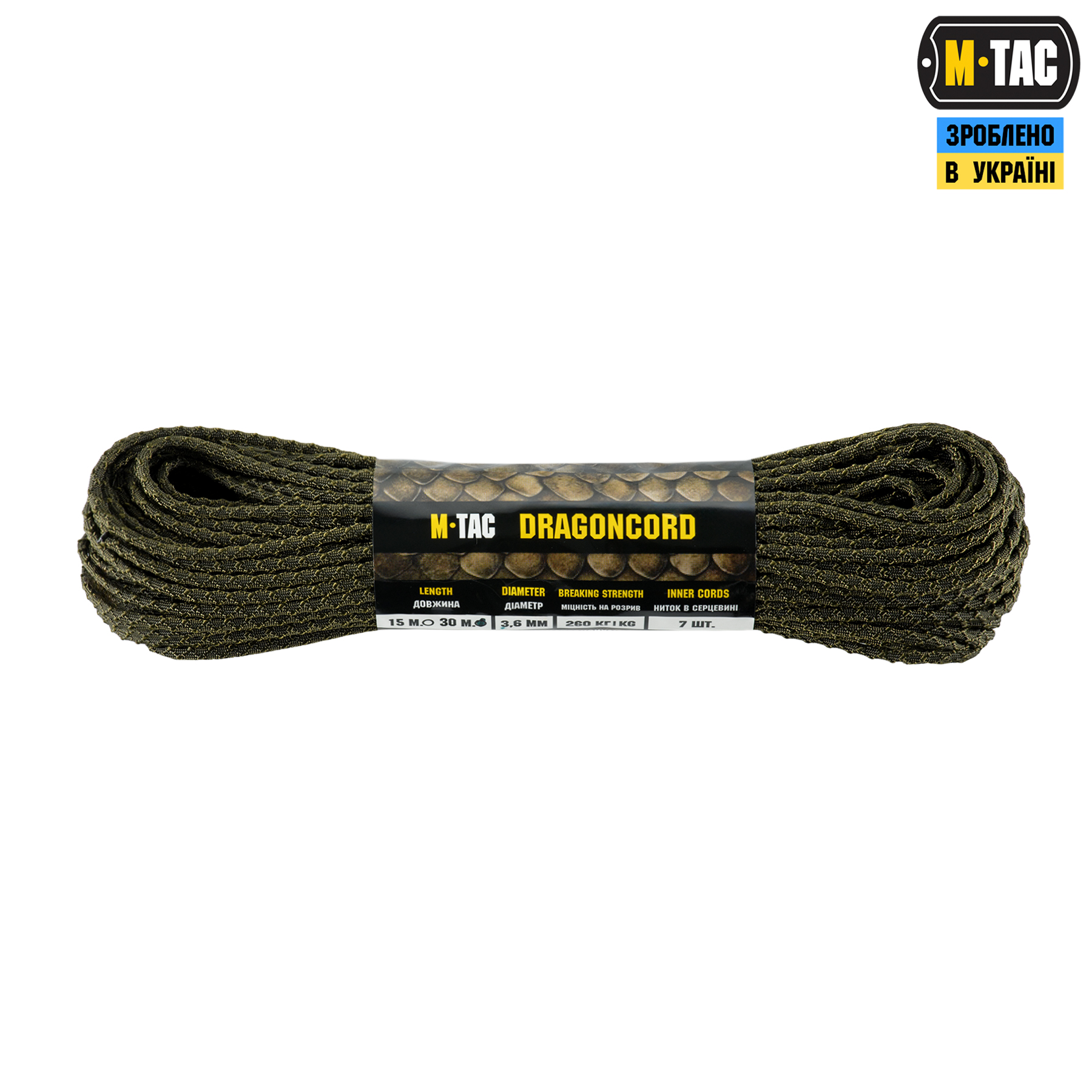 M-Tac паракорд Dragon Cord 30m OD Green — 2