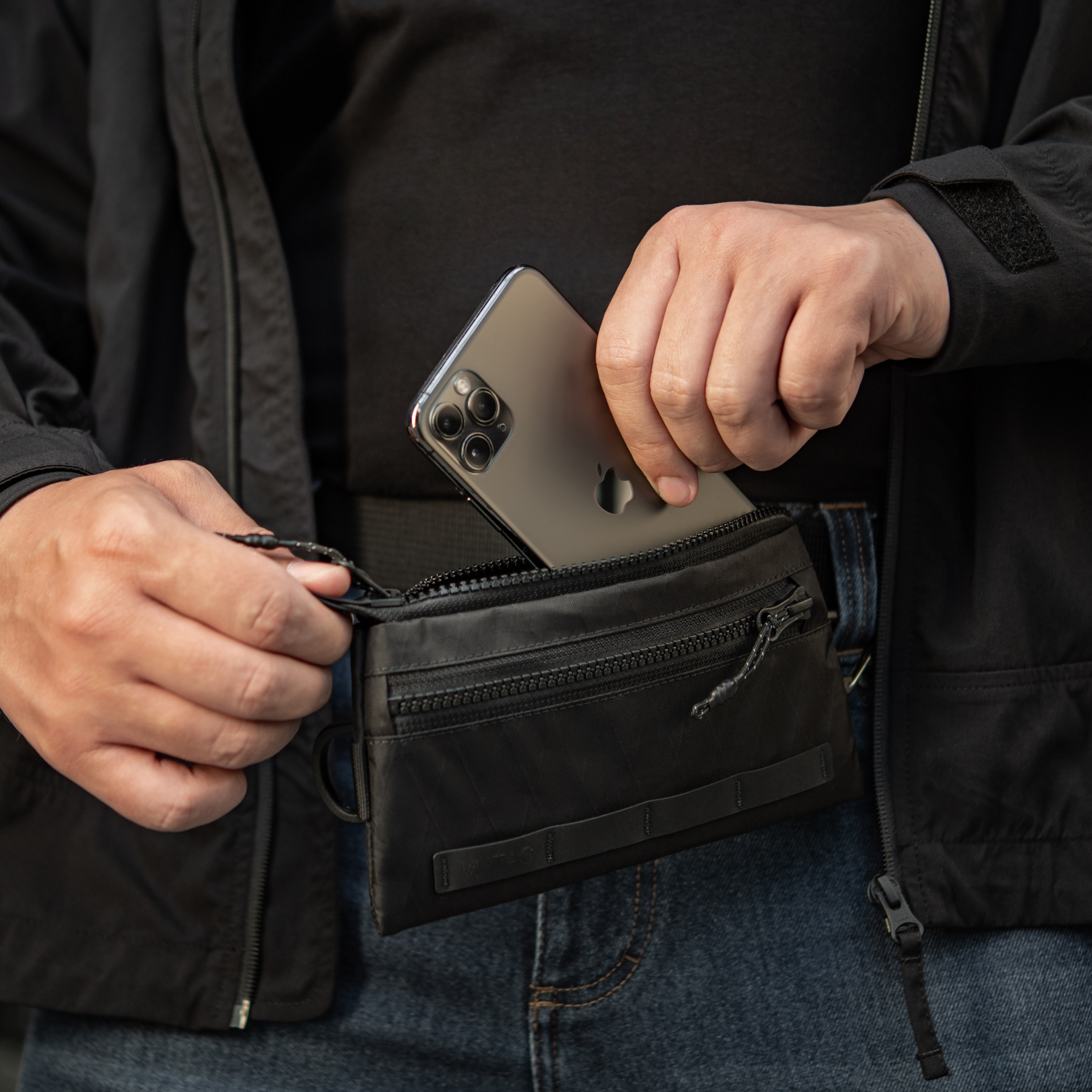 M-Tac кошелек горизонтальный с карабином X-Pac Elite Black — 29