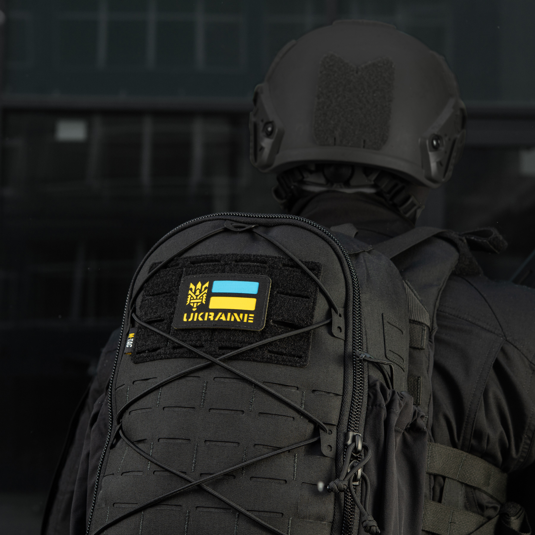 M-Tac нашивка Ukraine (с Тризубом) Laser Cut Black/Yellow/Blue/GID — 13