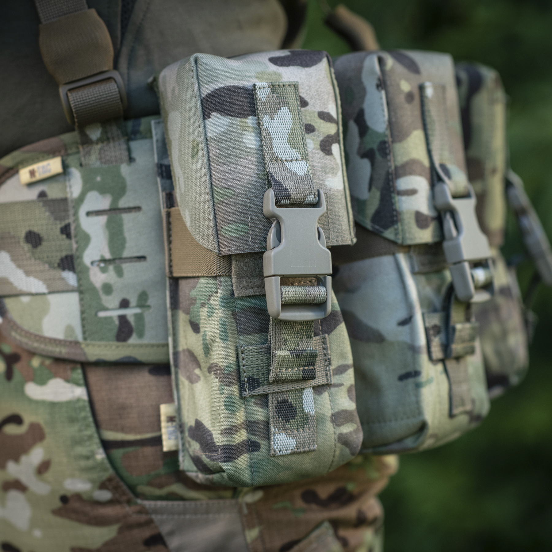 M-Tac подсумок на два магазина закрытый Fastex Multicam — 20