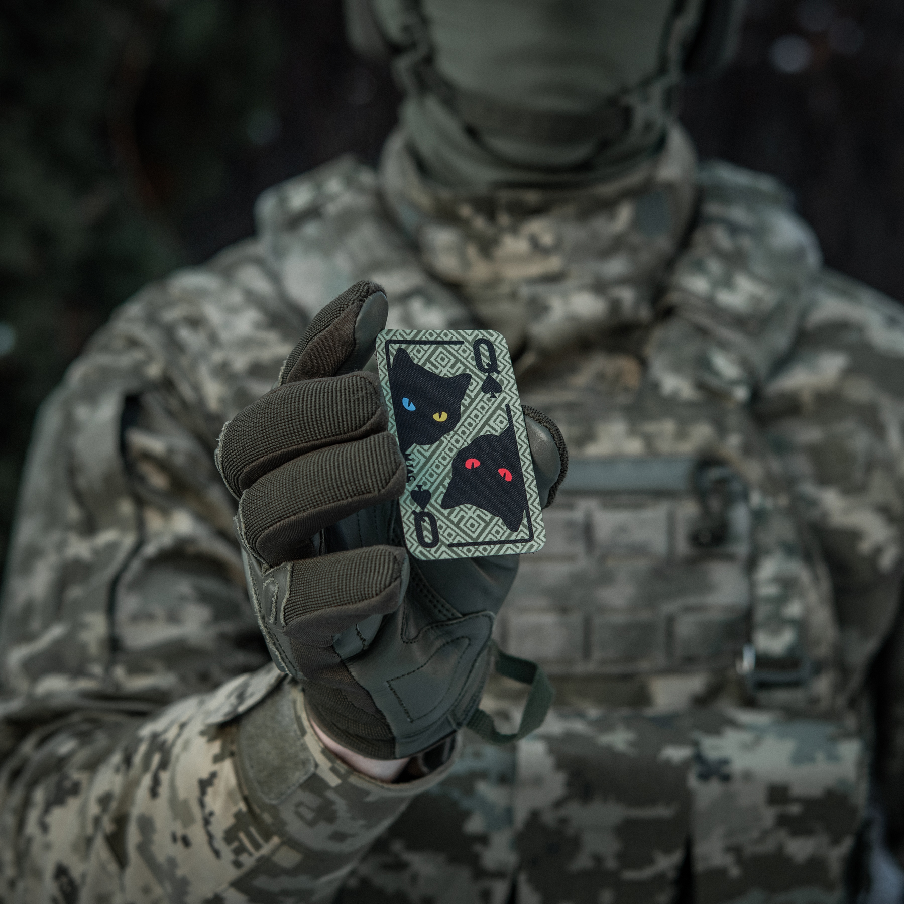 M-Tac нашивка Queen of spades (Орнамент) Olive — 11