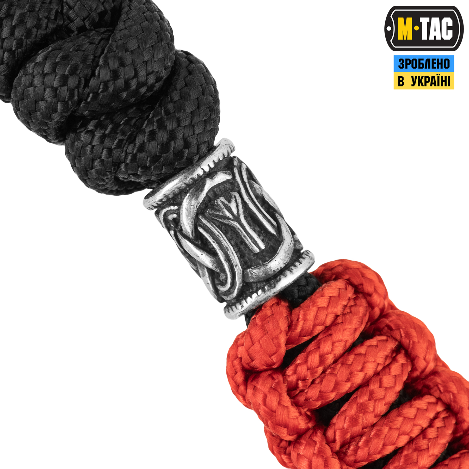 M-Tac темляк Loopy Snake Scandinavian Silver Black&Red — 4
