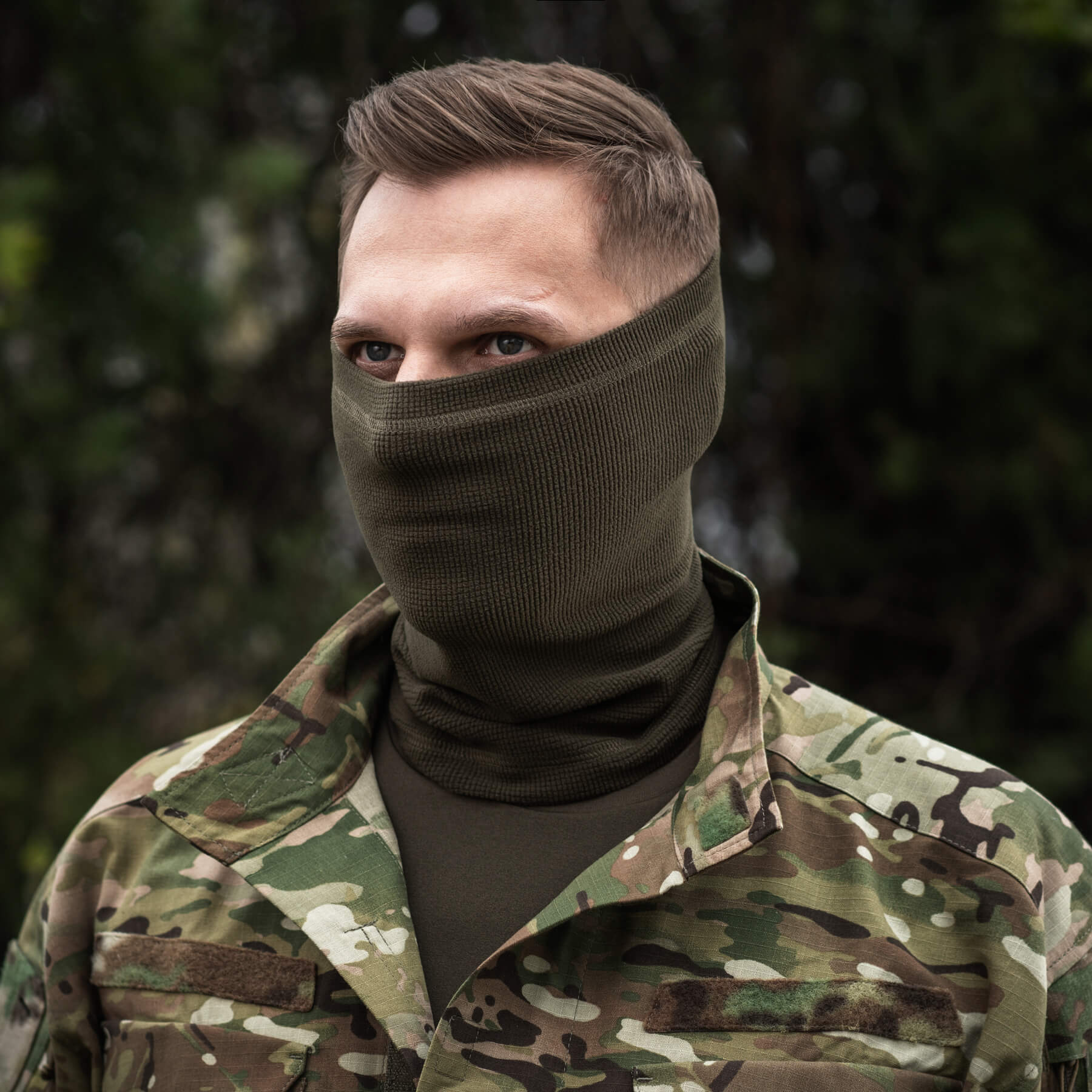 M-Tac шарф-труба микрофлис рип-стоп Dark Olive — 8