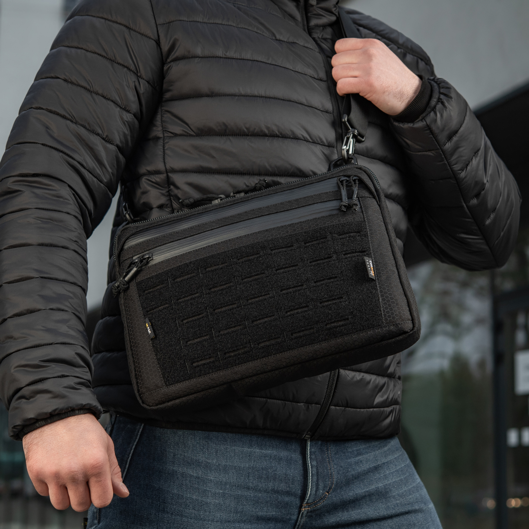 M-Tac сумка Admin Bag Large Elite с липучкой Hex Black — 15