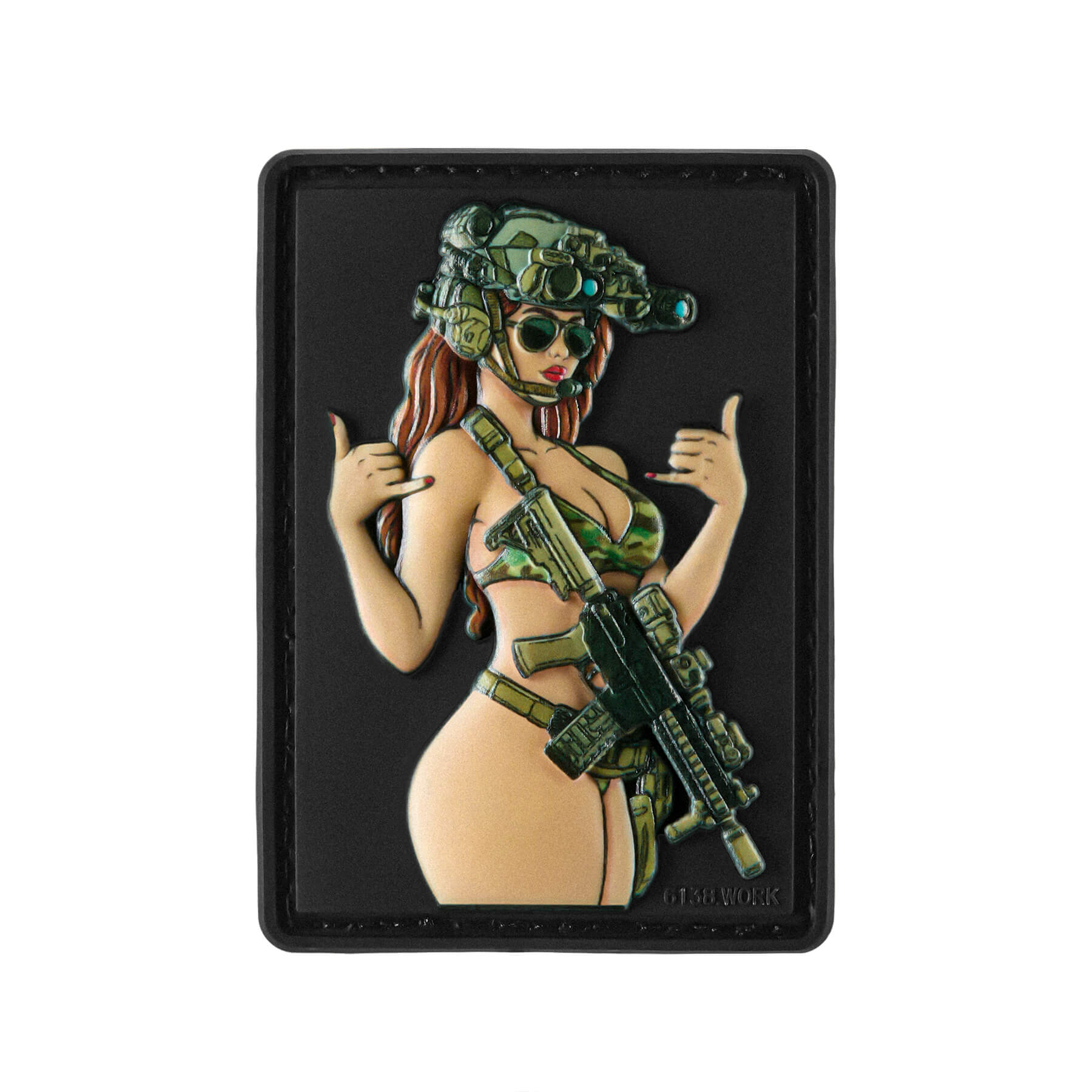 Нашивка girl and Shaka PVC — 2